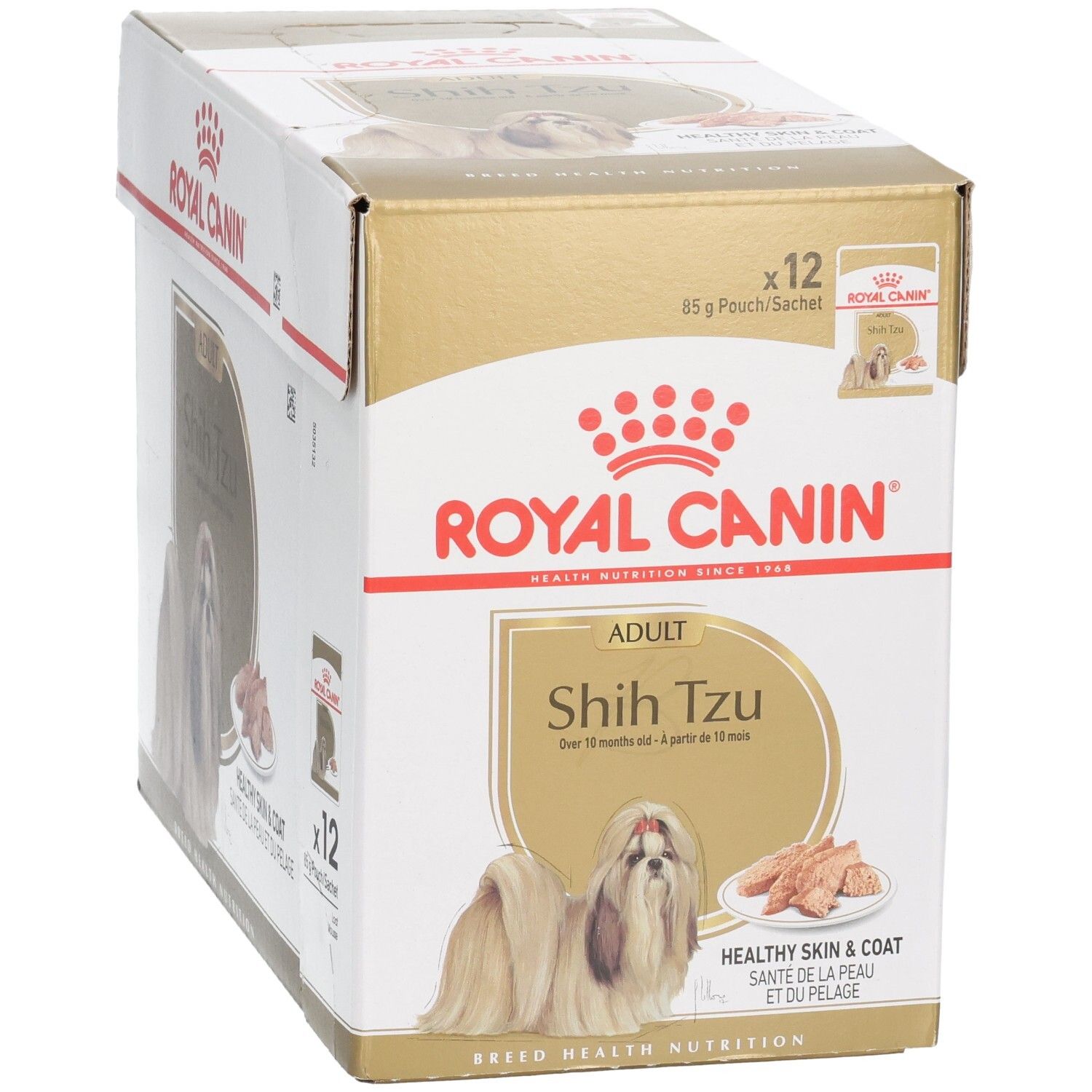 Royal Canin Shih Tzu Adult: 12 Beutel à 85g für gesunde Haut und Fell.
