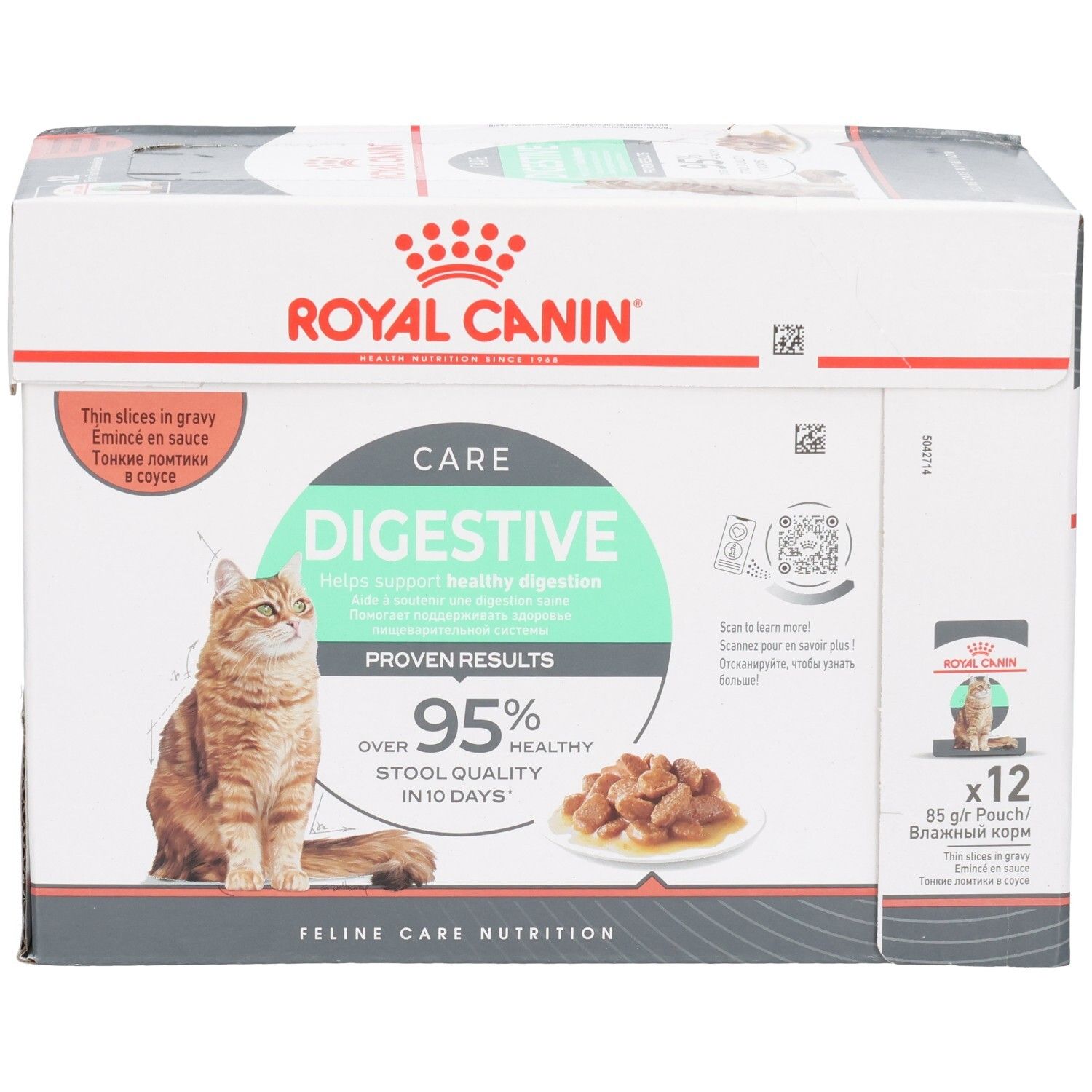 Royal Canin Digestive Care Futterbox mit 12 Beuteln à 85g.