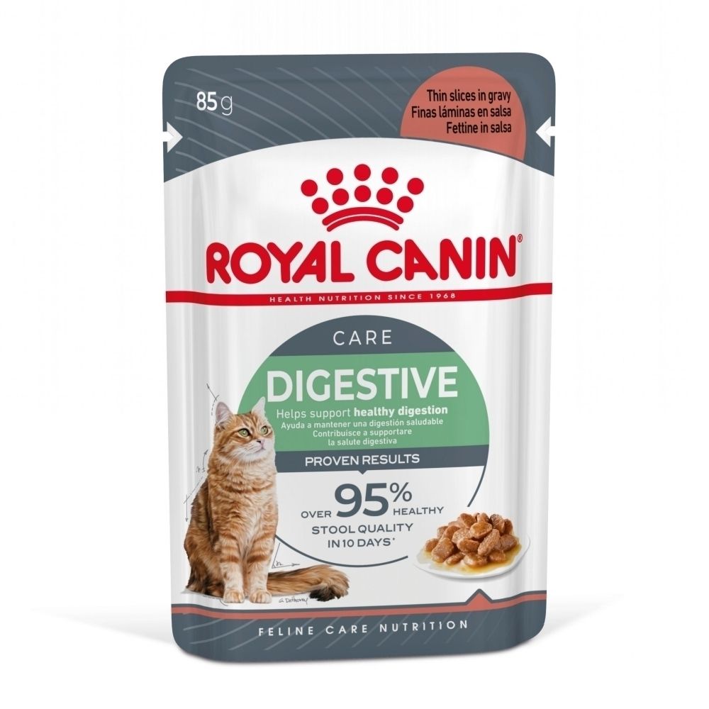 Royal Canin Digestive Care: Émincés en sauce pour une digestion saine.