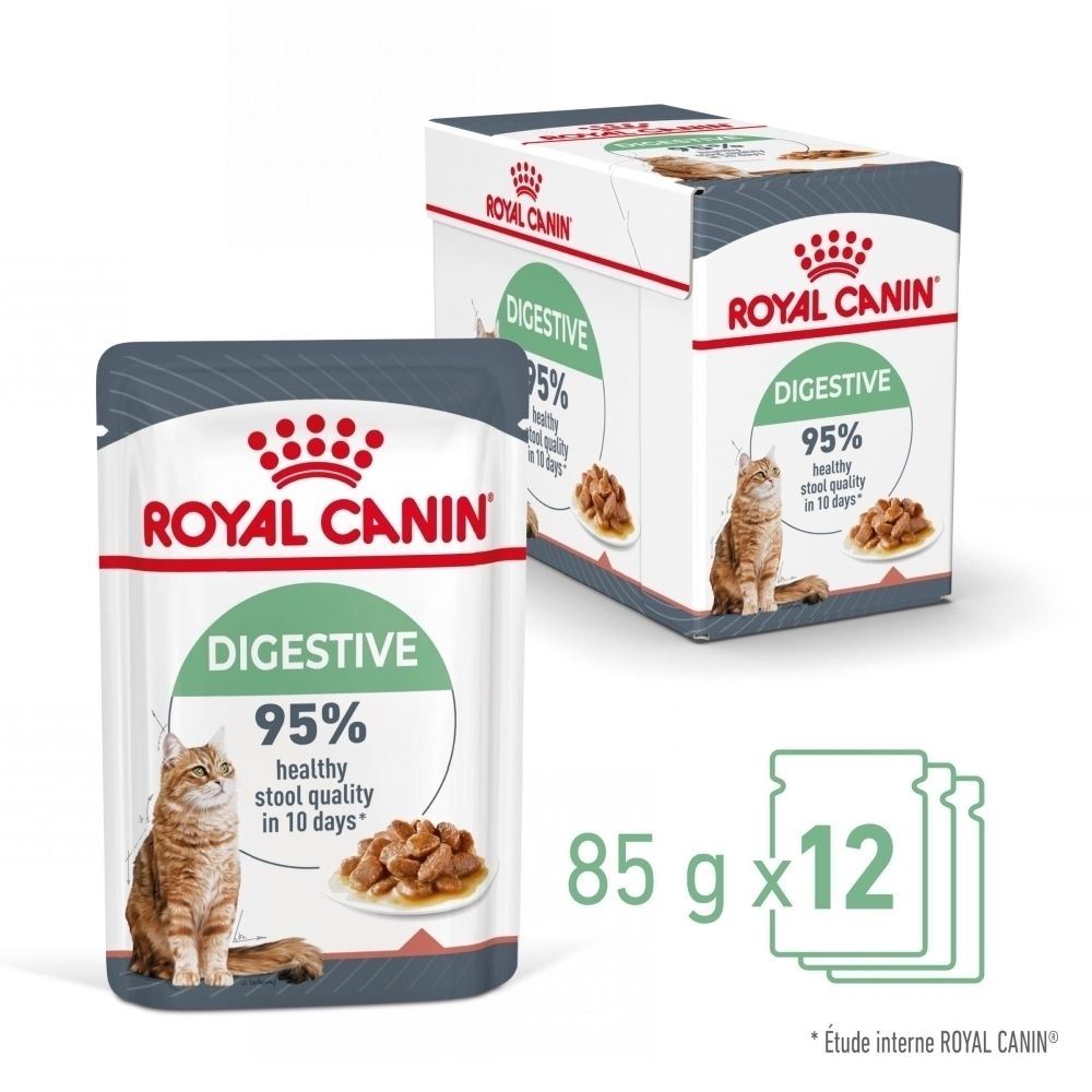 Royal Canin Digestive Care: Émincés en sauce pour une digestion saine.