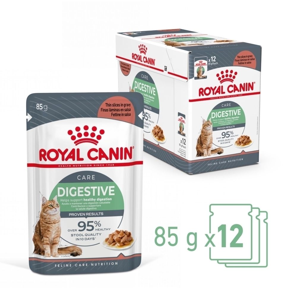 Royal Canin Digestive Care: Émincés en sauce pour une digestion saine.