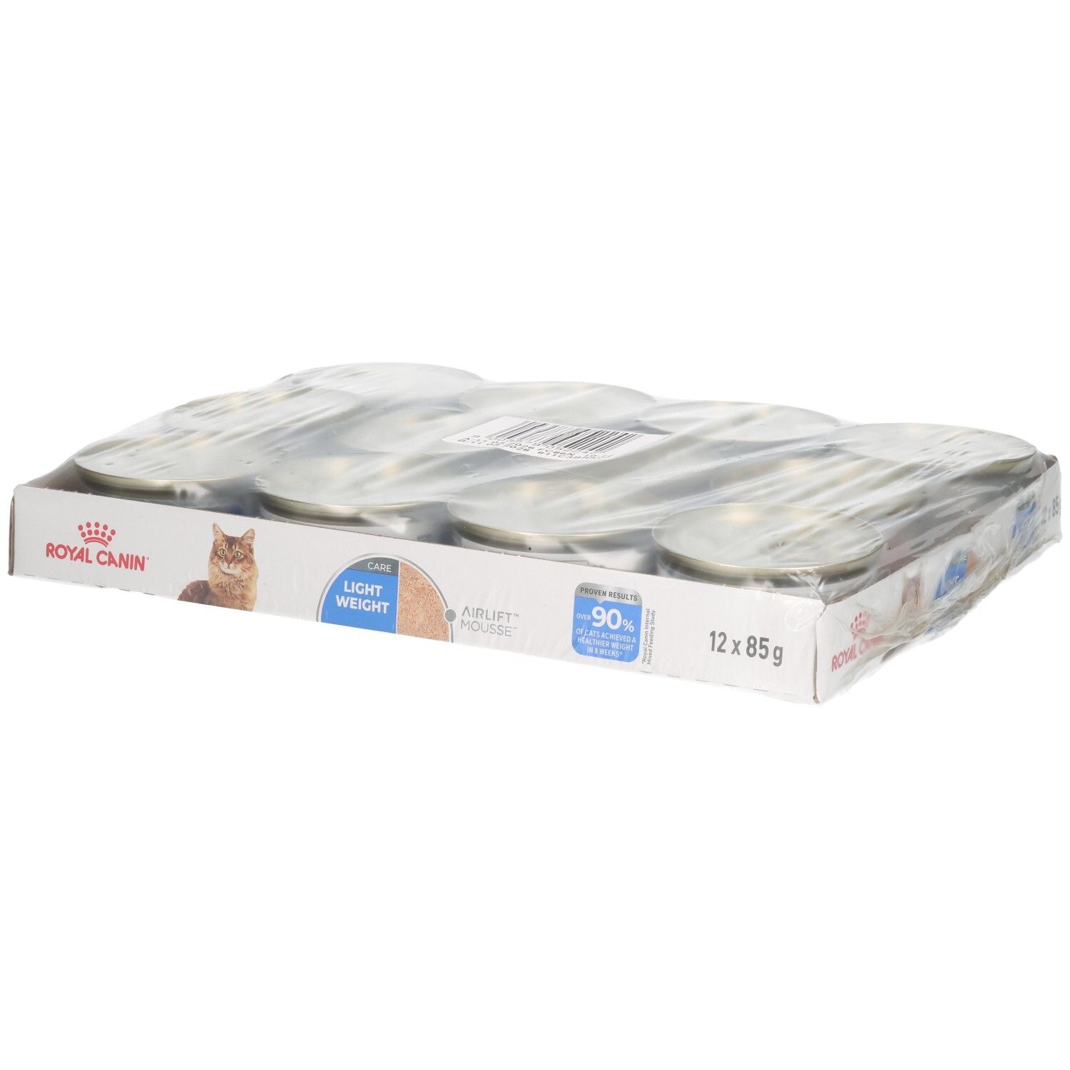Royal Canin Light Weight Mousse für Katzen, 12x85g Packung.