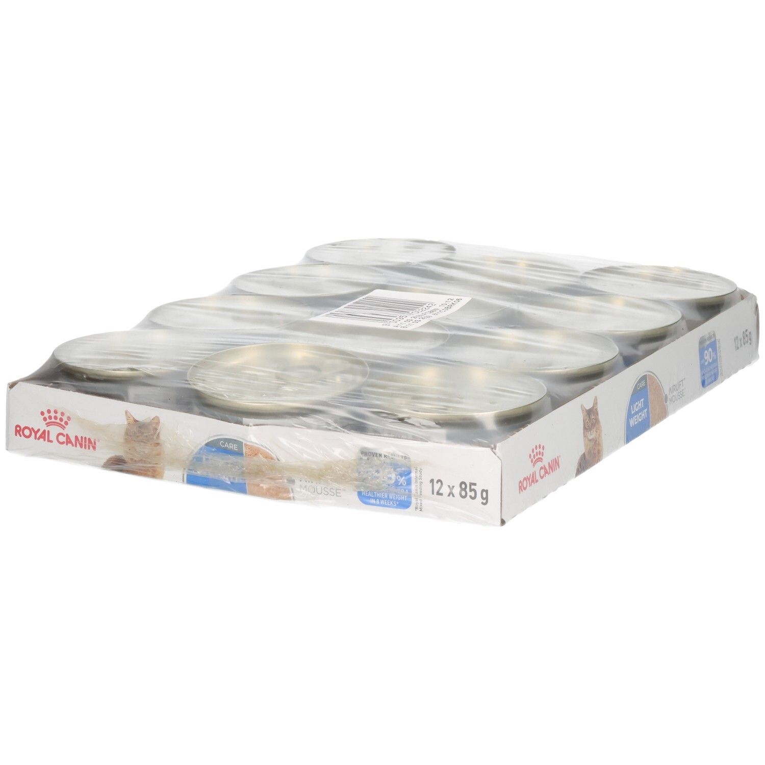 Royal Canin Light Weight Mousse für Katzen, 12x85g Packung.