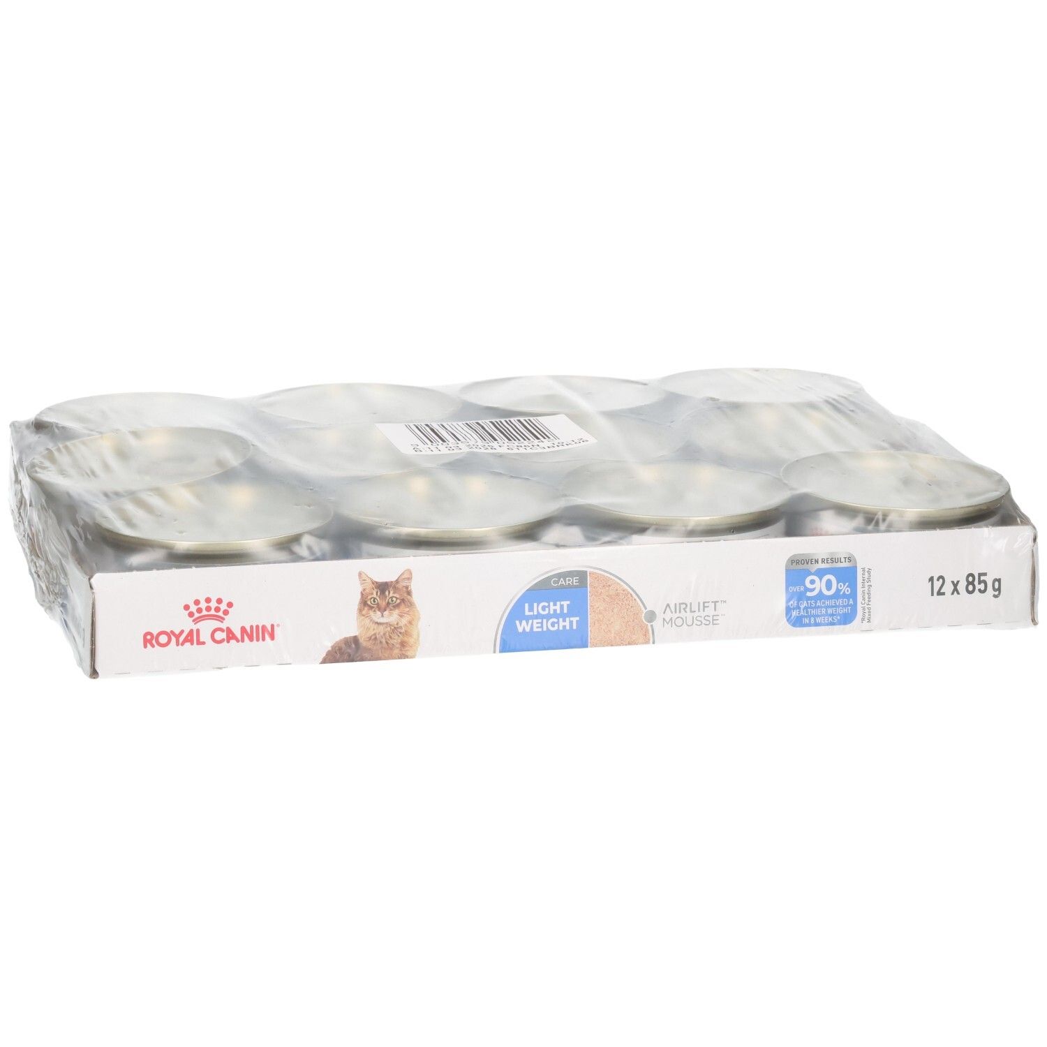 Royal Canin Light Weight Mousse für Katzen, 12x85g Packung.
