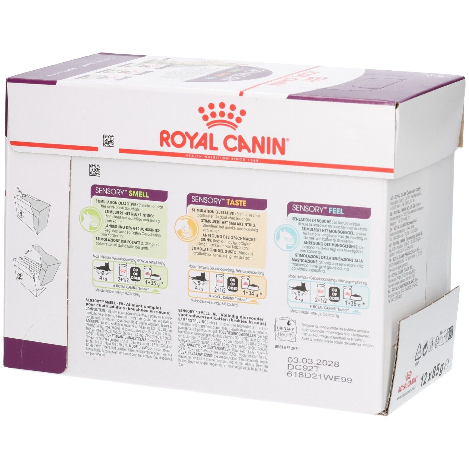 Royal Canin Sensory Multipack: 3 Varianten (Smell, Taste, Feel) für Katzen.