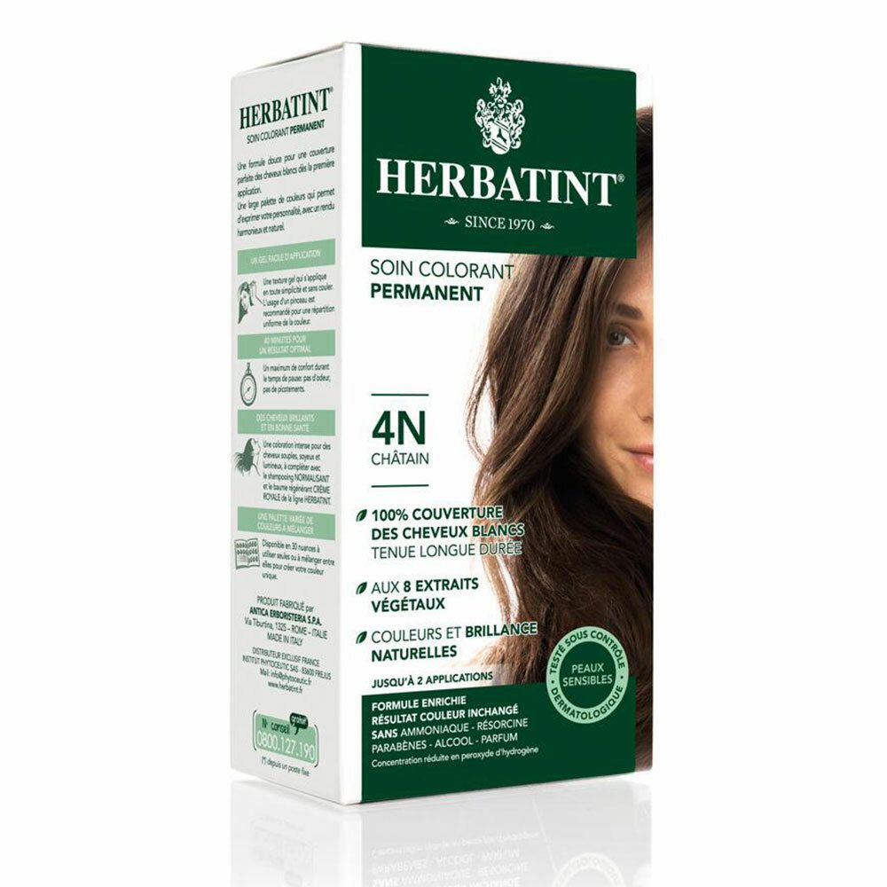 HERBATINT® 4N braun permanent Haar Coloration