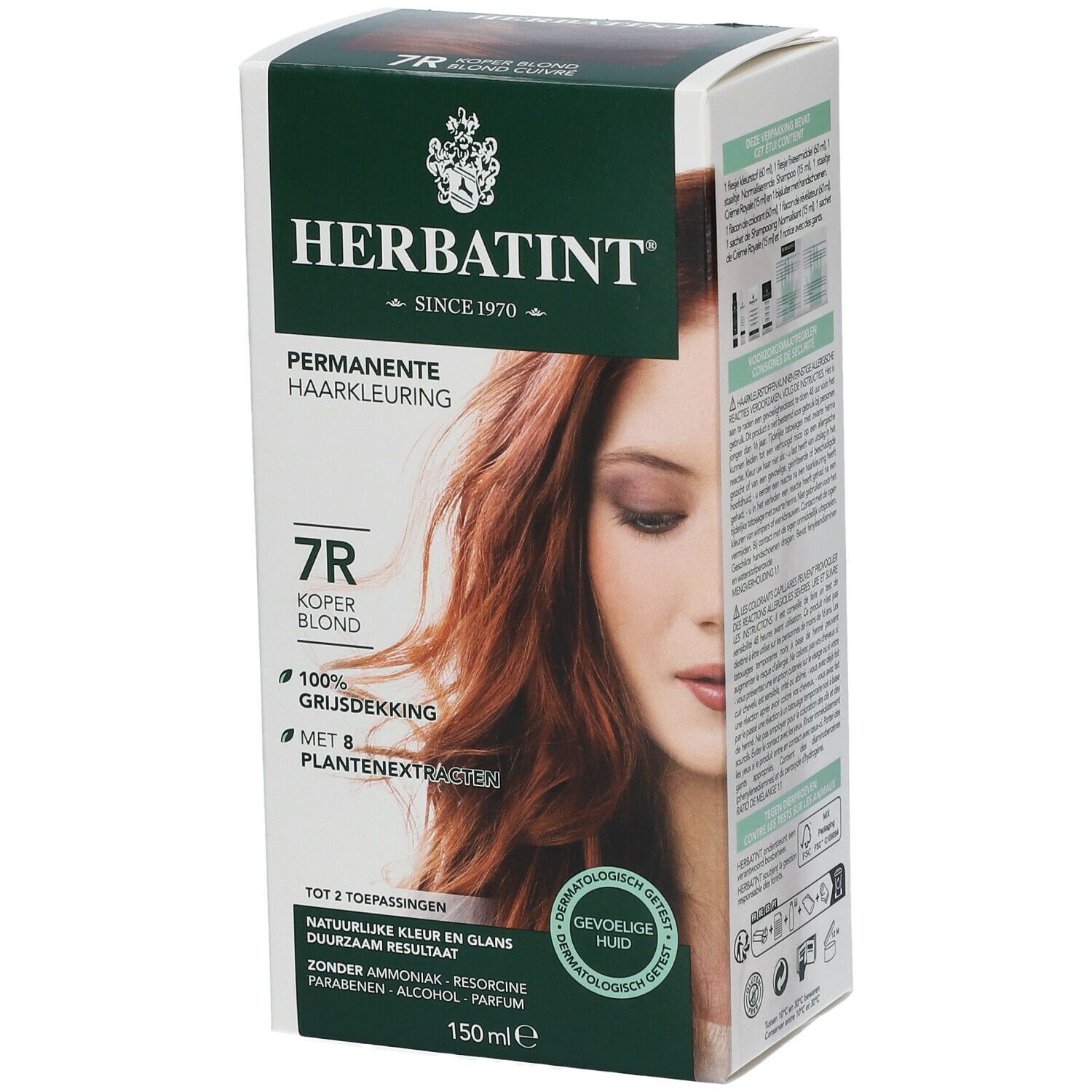 Herbatint Soin colorant permanent Blond Cuivre 7R