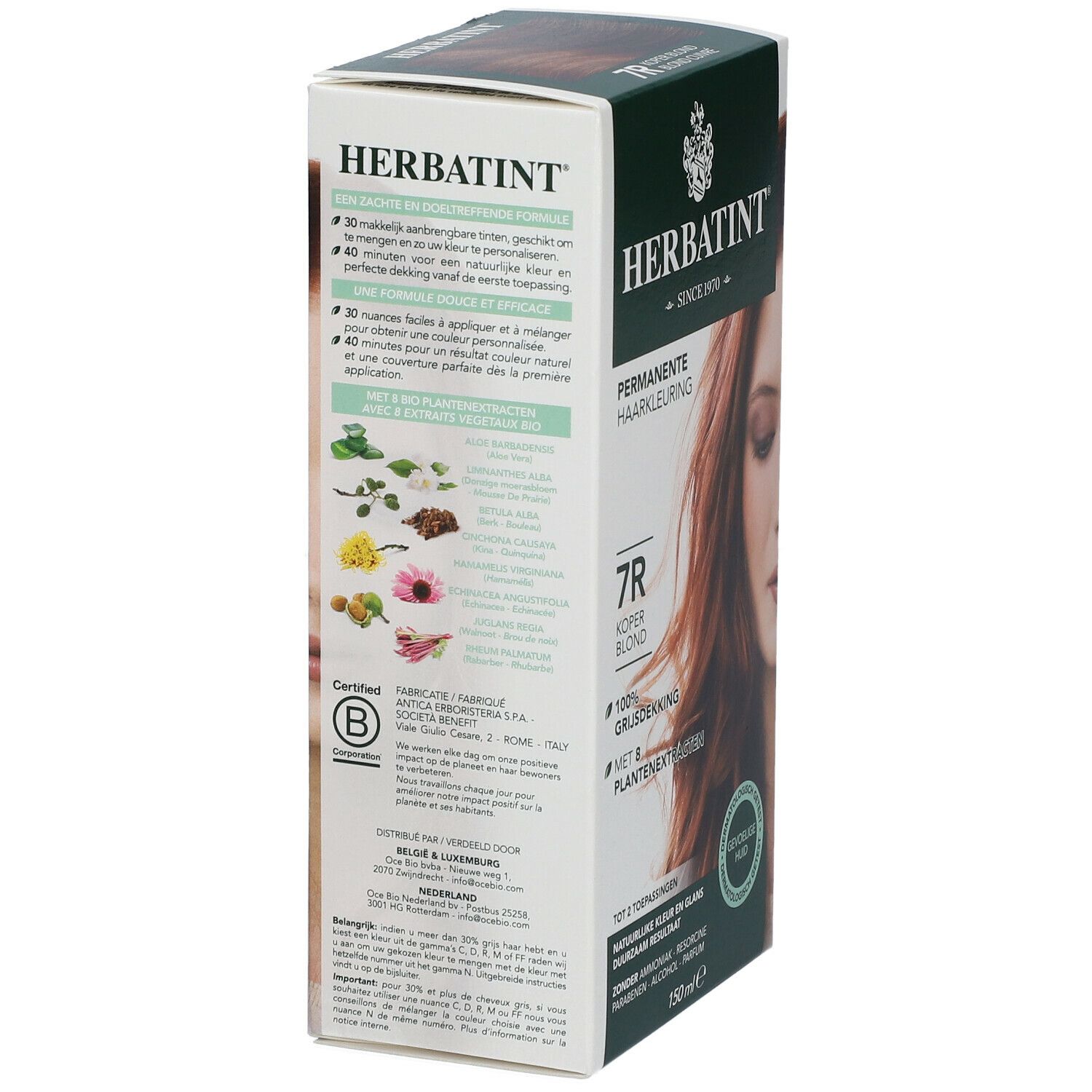 Herbatint Soin colorant permanent Blond Cuivre 7R