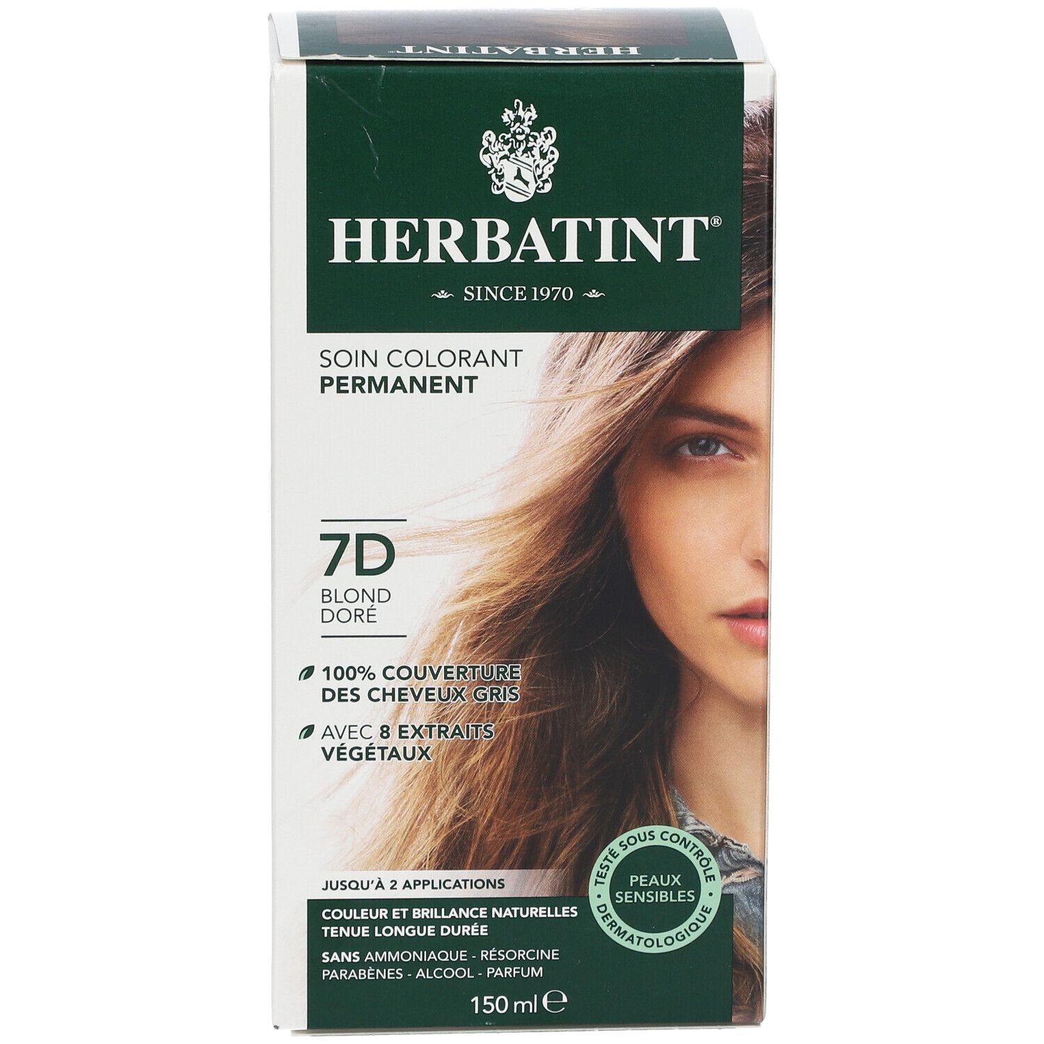 HERBATINT® Soin Colorant Permanent Blond Doré 7D