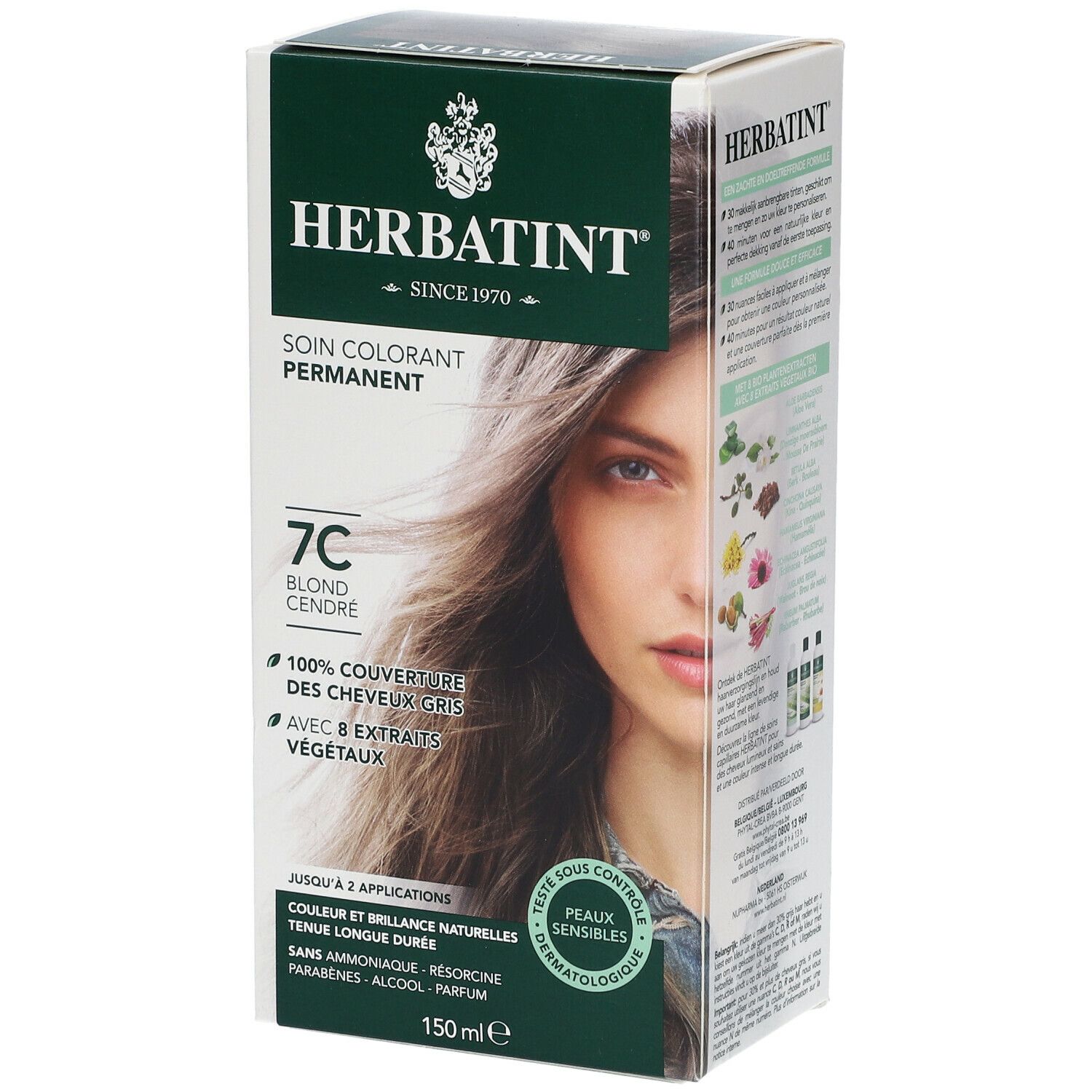 Herbatint Soin colorant permanent Blond Cendre 7C