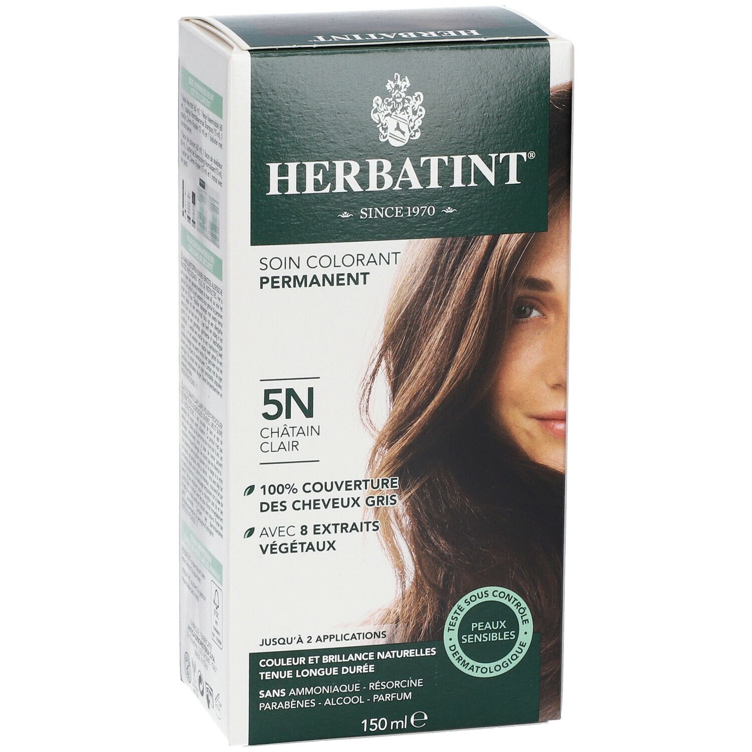 Herbatint Soin colorant permanent Châtain clair 5N