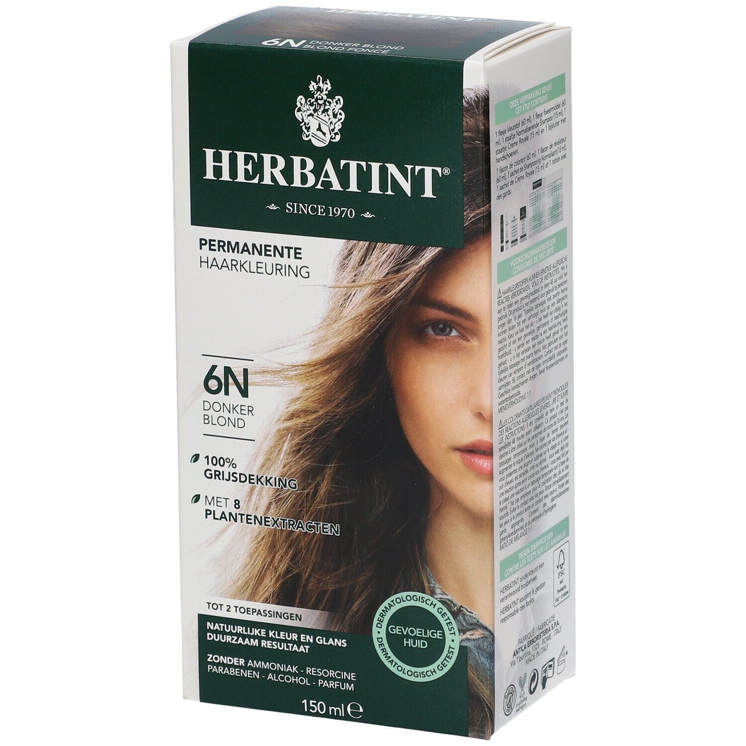 HERBATINT® 6N dunkel Blond permanent Haar Coloration