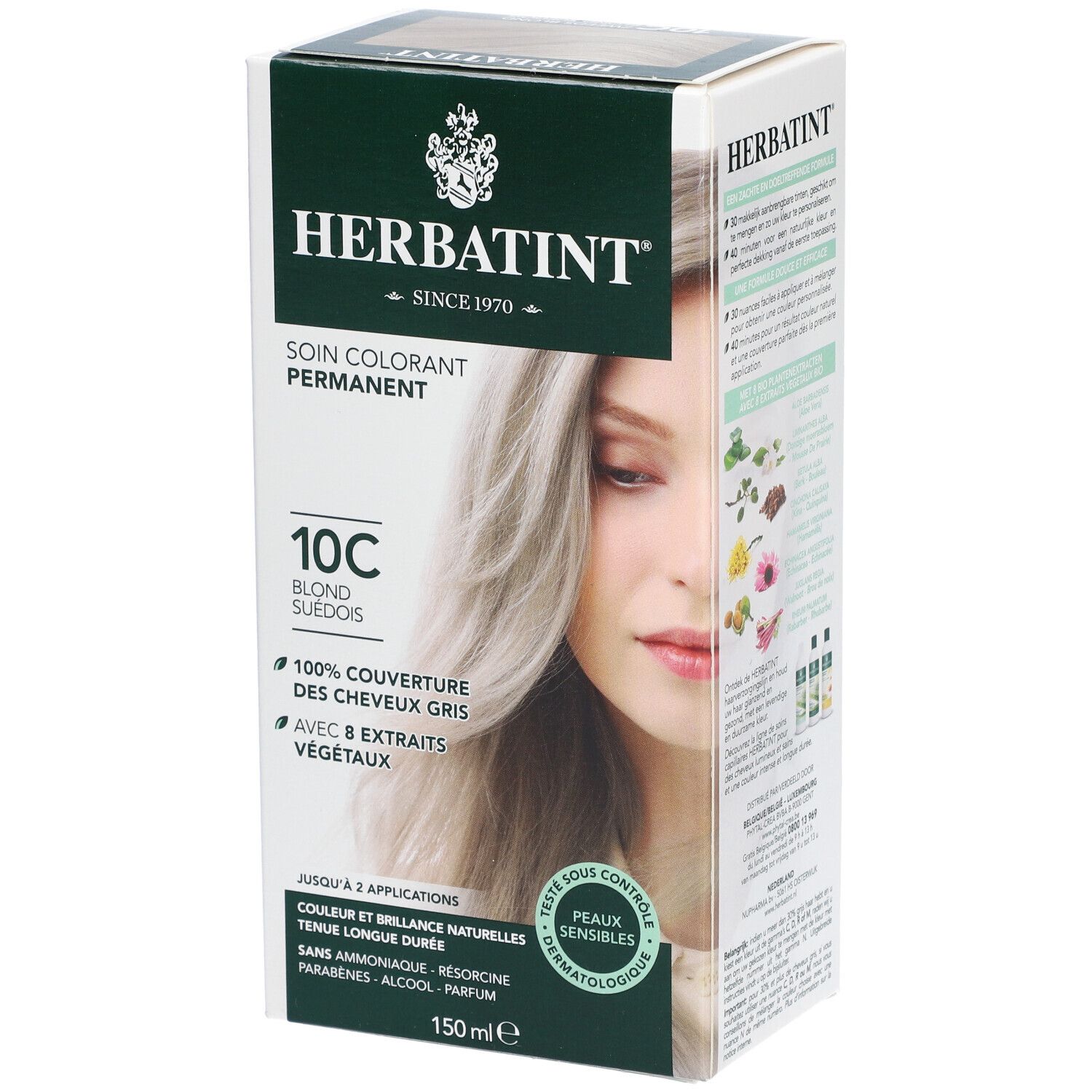 Herbatint Permanente Haarfarbe 10C Schwedisch-Blond 150 ml - Redcare ...