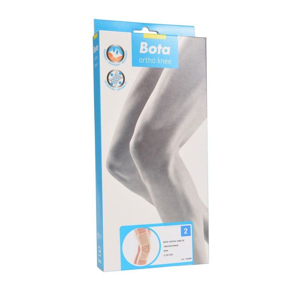 Genouillère sur une jambe. Beige, tricotée. Taille 2. Bota Ortho Knee.