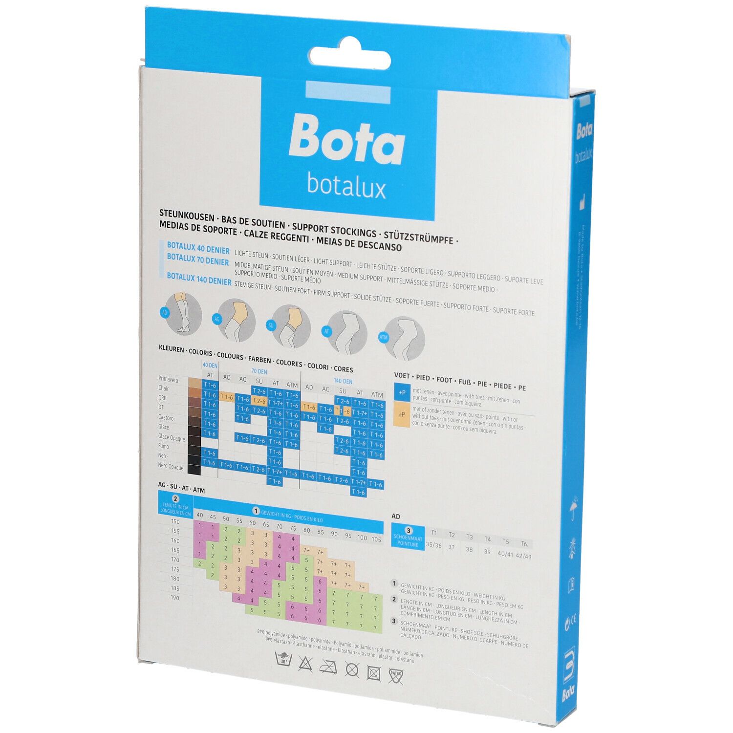Botalux 140den Stützpanty AT Nero Gr. 3
