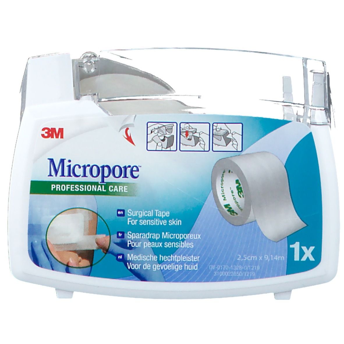 3M Micropore Pansement Adhésif Chirurgical 914 x 2.5 cm 1530-1/D