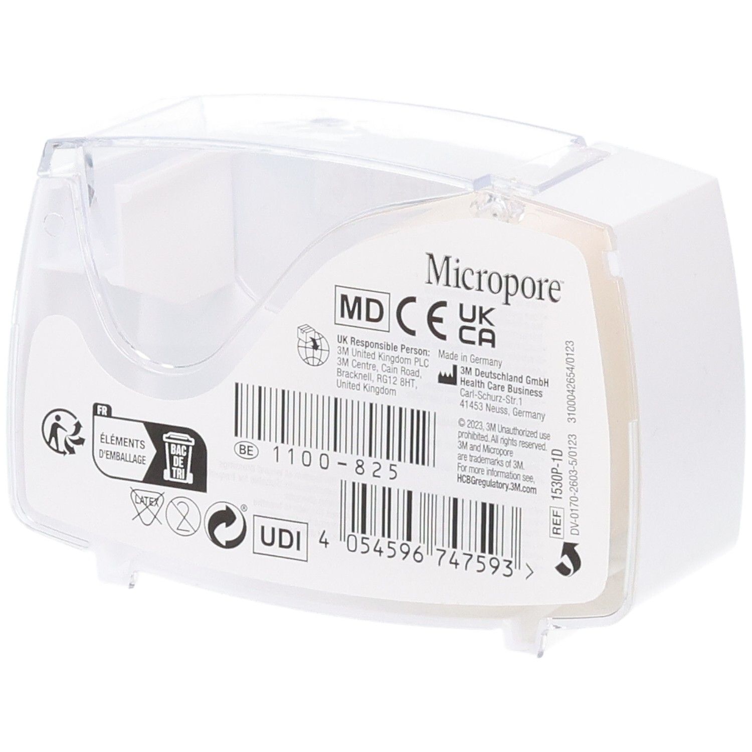 3M Micropore chirurgisches Klebeband, 1x Rolle. CE und UKCA Kennzeichnung.