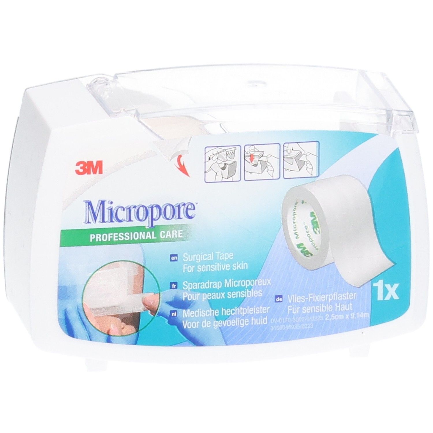 3M Micropore Surgical Tape, 1x, für empfindliche Haut.