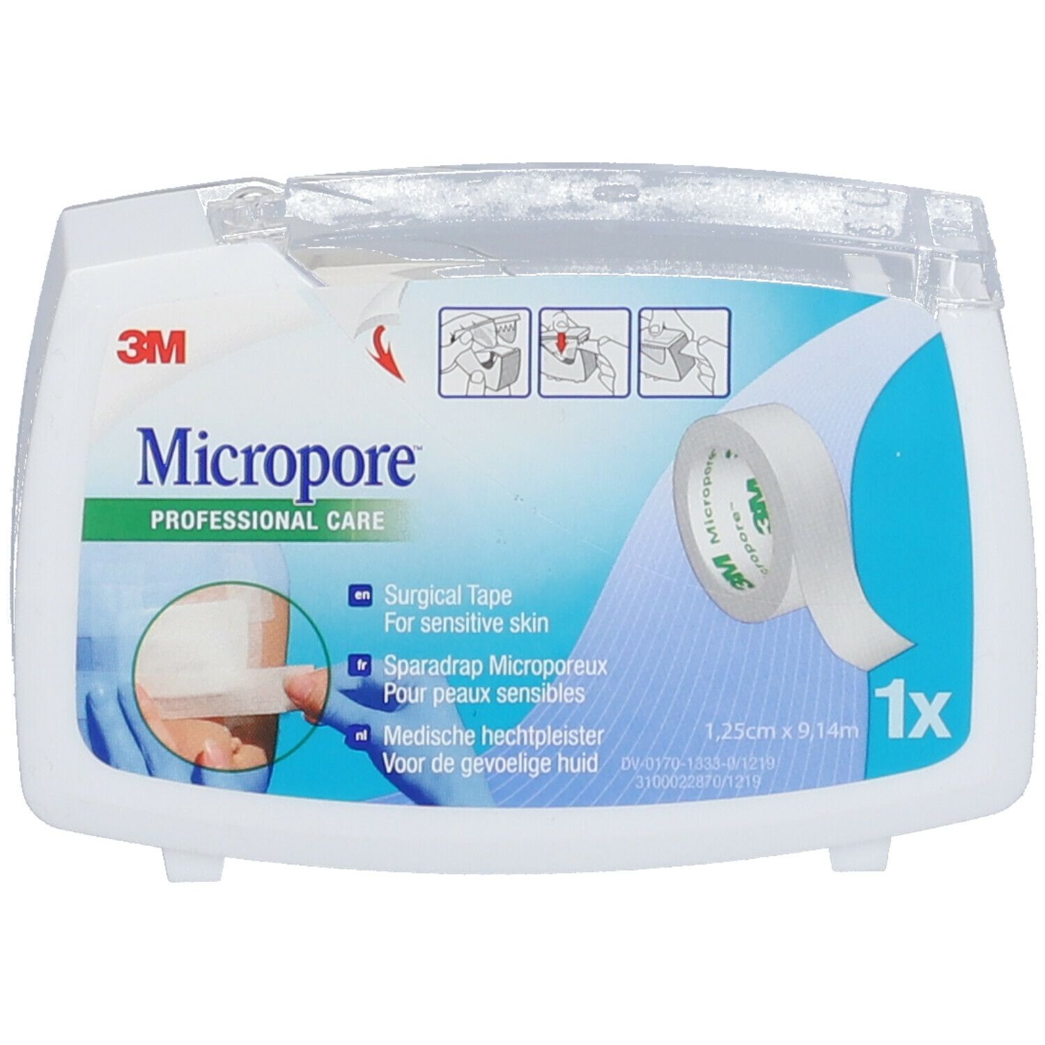 3M™ Medipore™ weiche chirurgische Pflaster 1,25 cm x 9,1 m