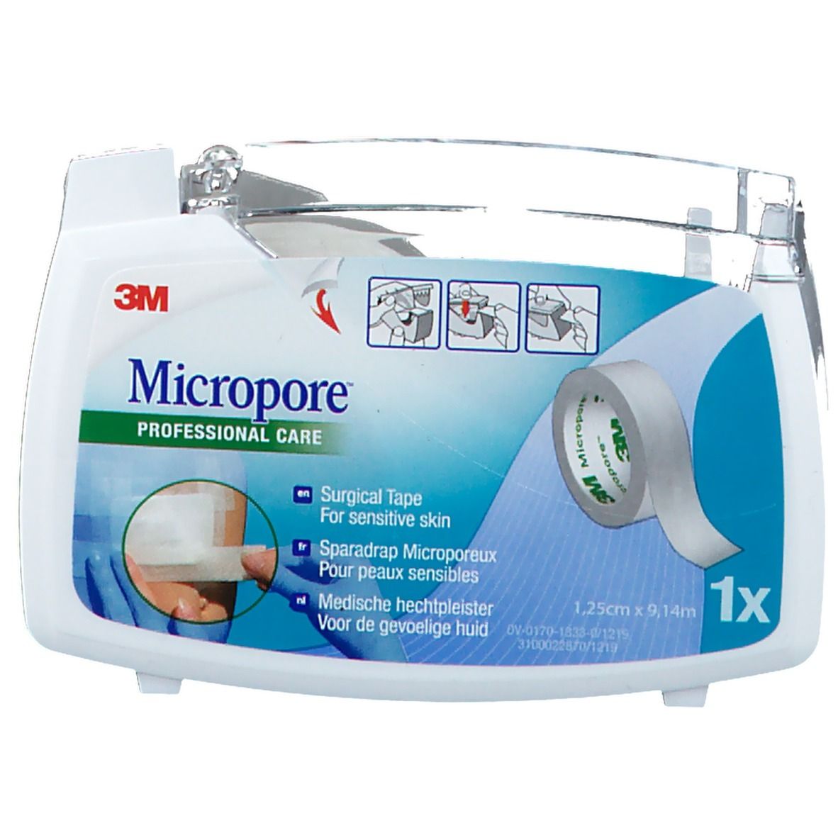 3M Micropore Pansement Adhésif Chirurgical 1.25 cm x 9.15 m