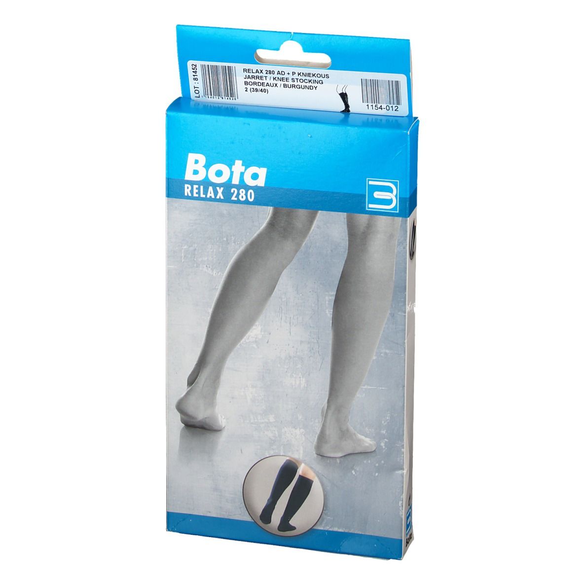 Bota Relax 280 Stützstümpfe AD+P Bordeaux Gr. 2 39/40