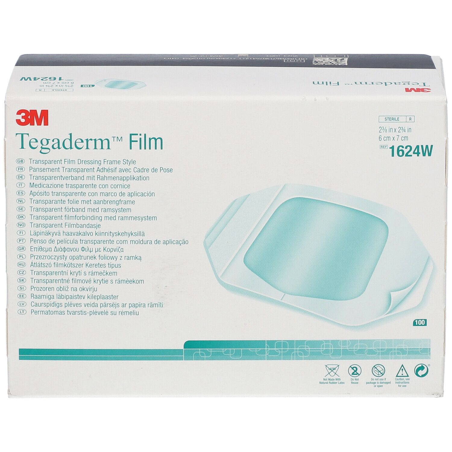 3M™ Tegaderm™ Film Transparentverband mit Rahmenapplikation 6 x 7 cm