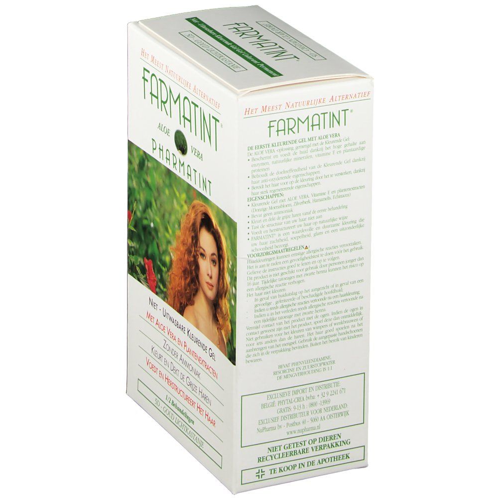 FARMATINT Gel Colorant Permanent Châtain Clair Doré 5D
