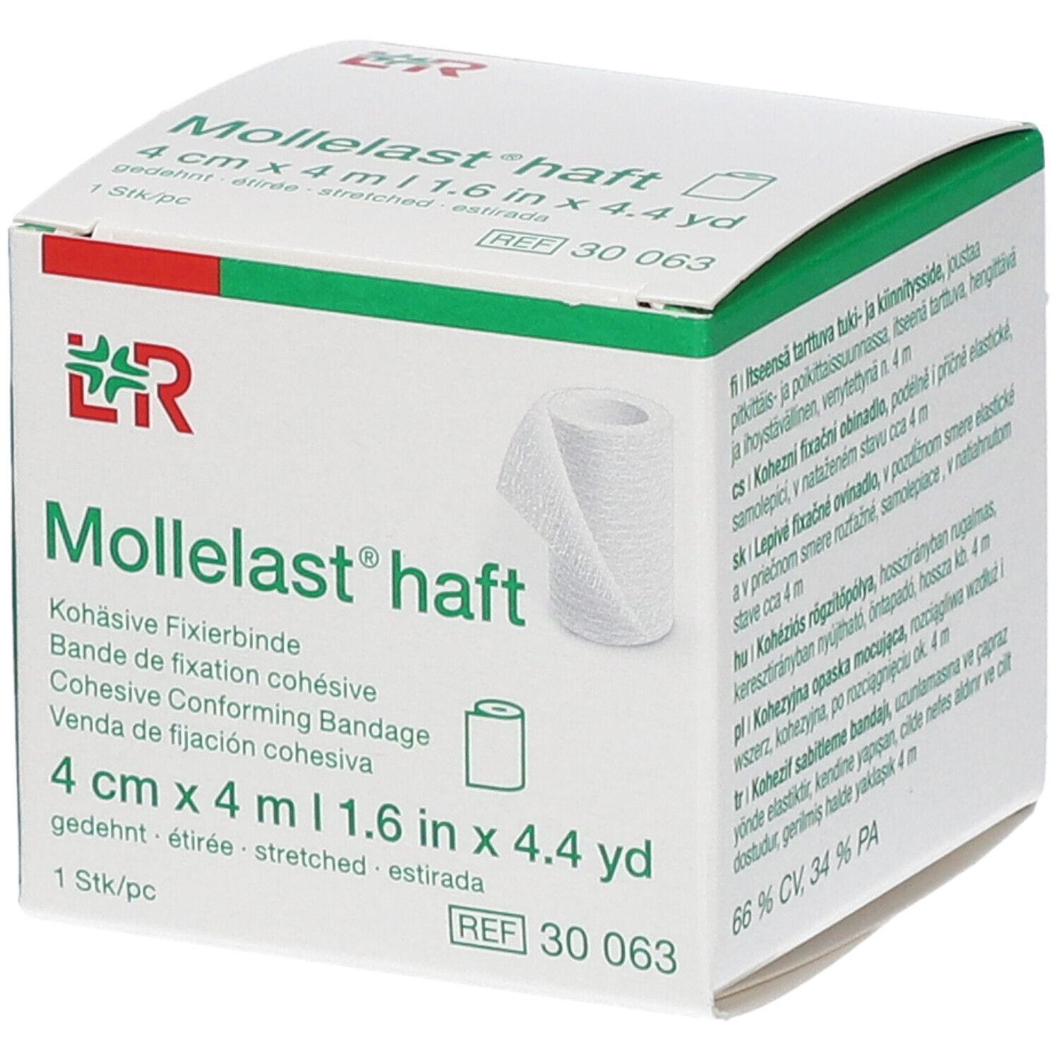 Lohmann & Rauscher Mollelast® haft Bande de fixation cohésive 4 cm x 4 m