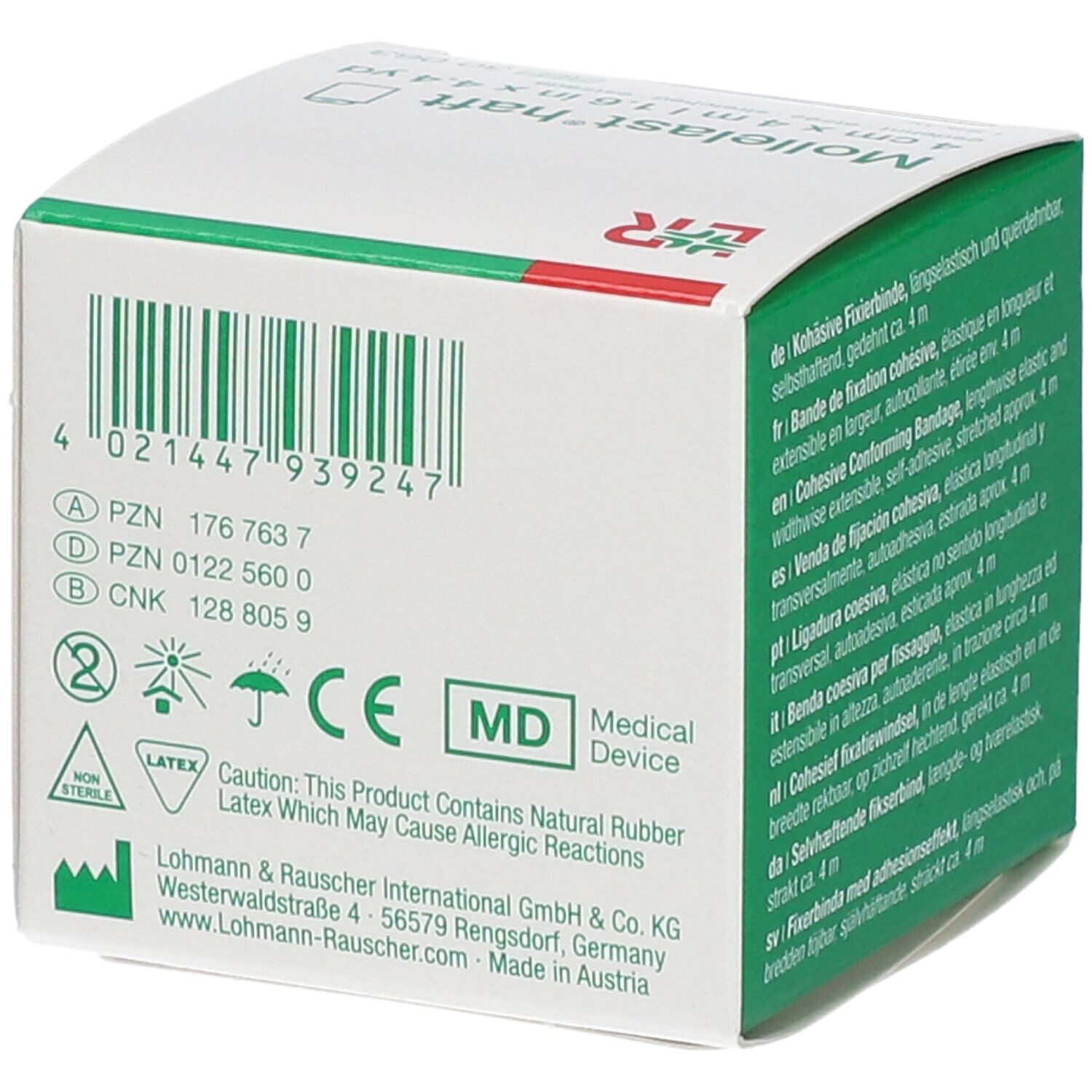 Lohmann & Rauscher Mollelast® haft Bande de fixation cohésive 4 cm x 4 m