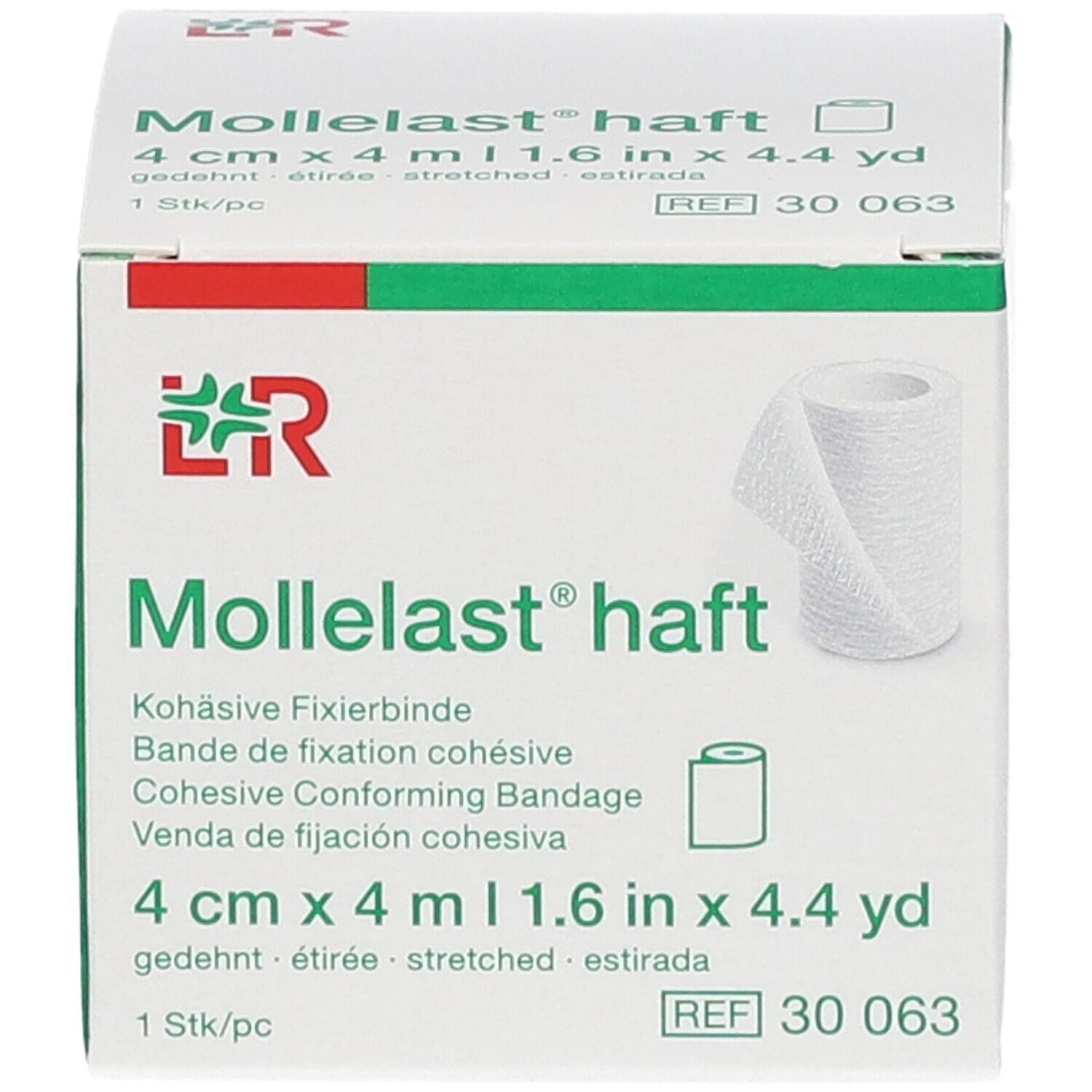 Lohmann & Rauscher Mollelast® haft Bande de fixation cohésive 4 cm x 4 m