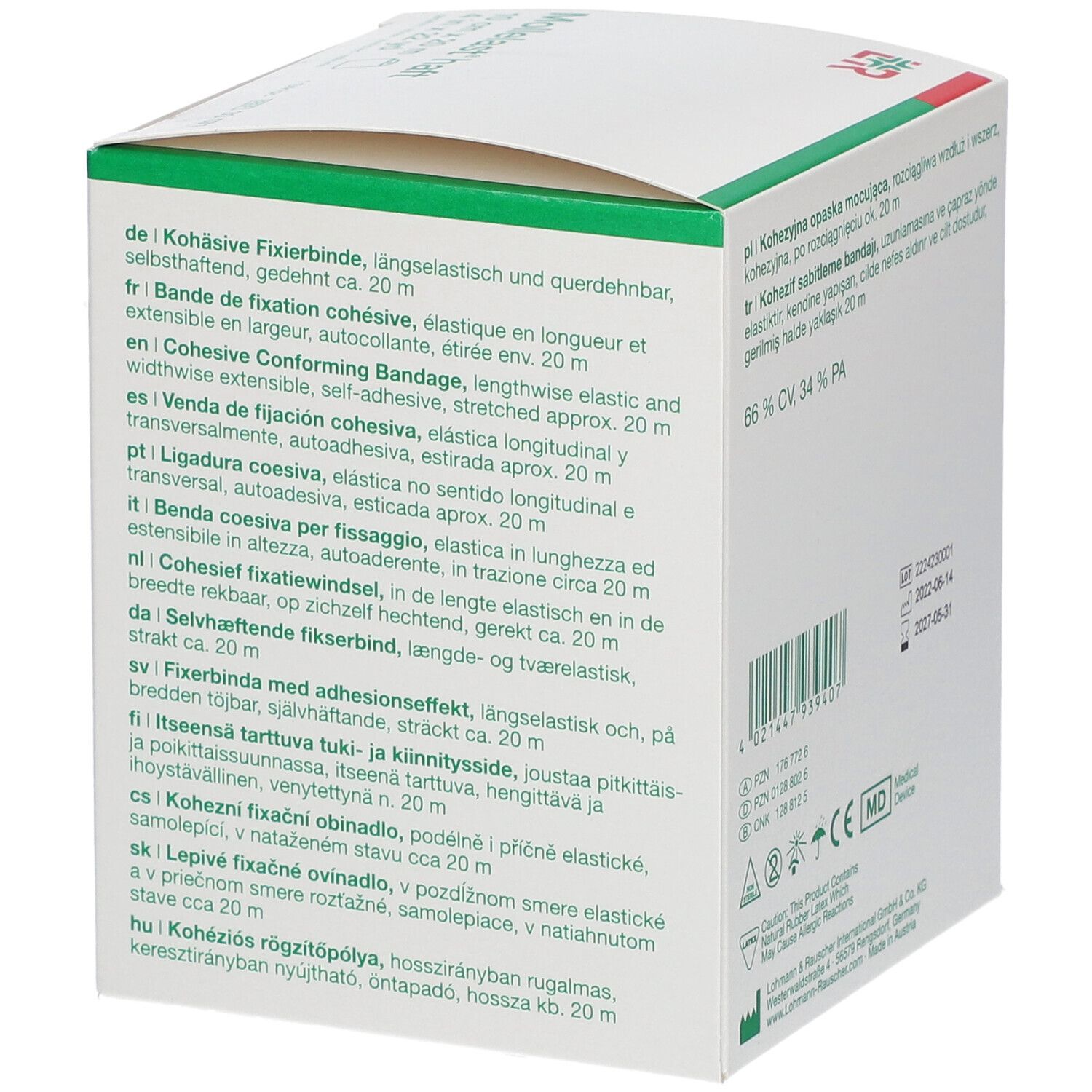 Mollelast® haft Kohäsive Fixierbinde Ref 30071 10 cm x 20 m