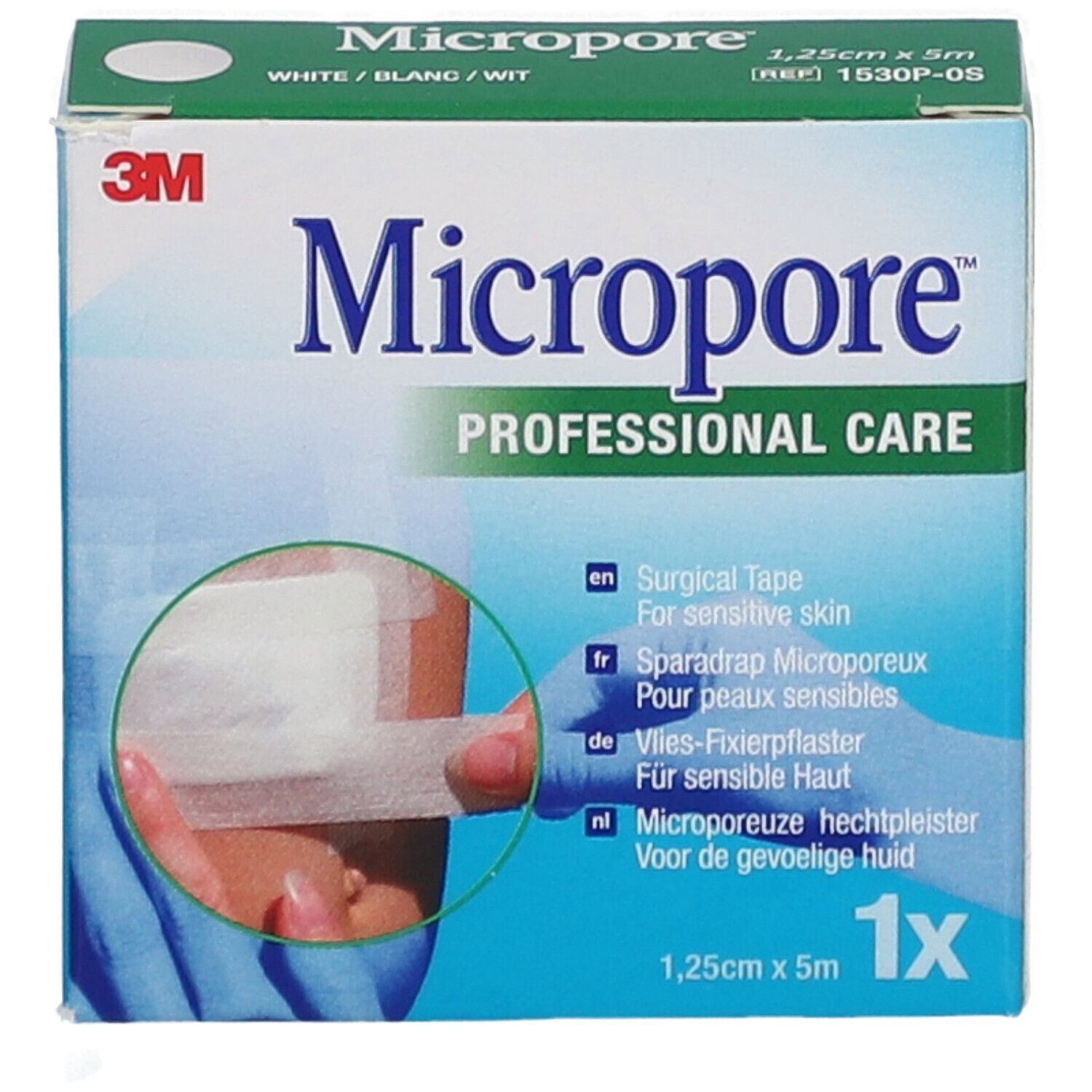 3M Micropore™ Sparadrap microporeux 5 m x 1,25 cm