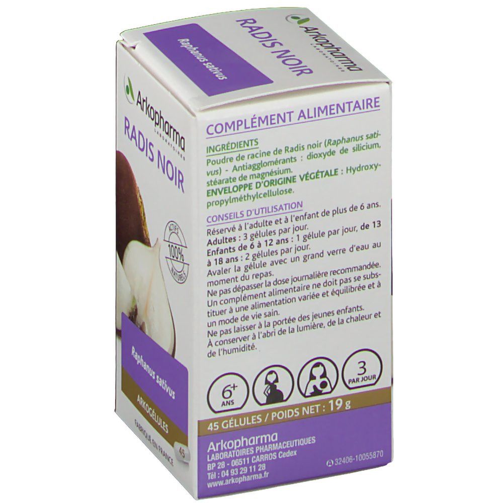 Rückseite der Schachtel mit Produktinformationen. Zutaten, Anwendungshinweise und Herstelleradresse.