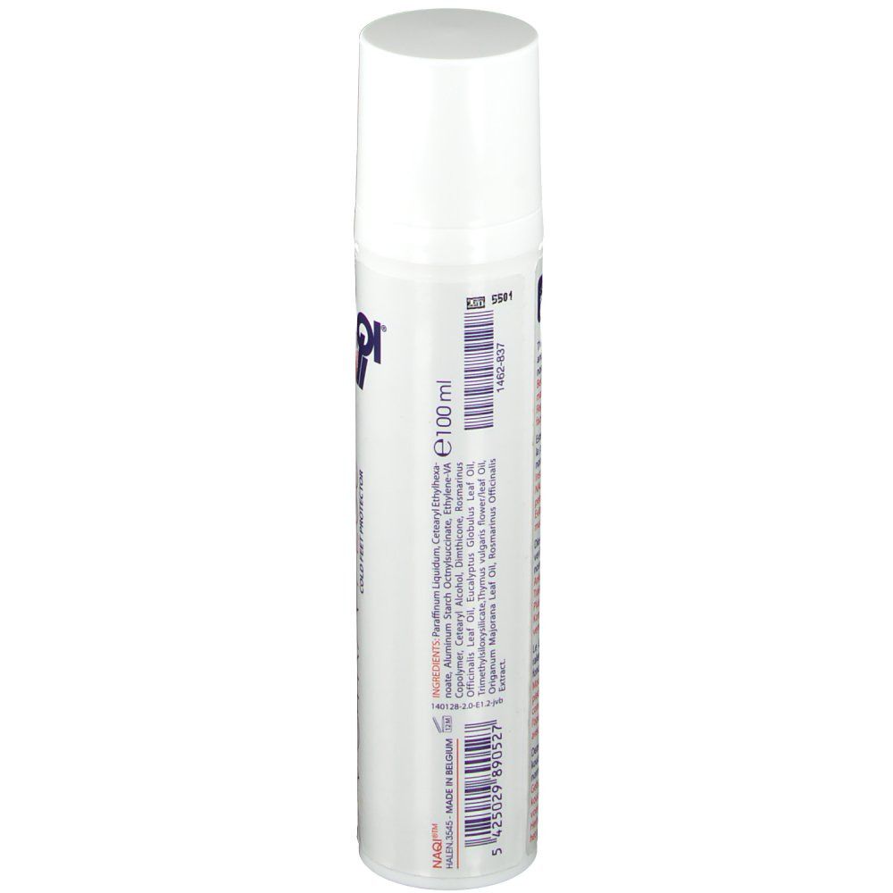Rückseite der NAQI® Votra Plus Flasche. Inhaltsstoffe und weitere Informationen sind aufgedruckt.