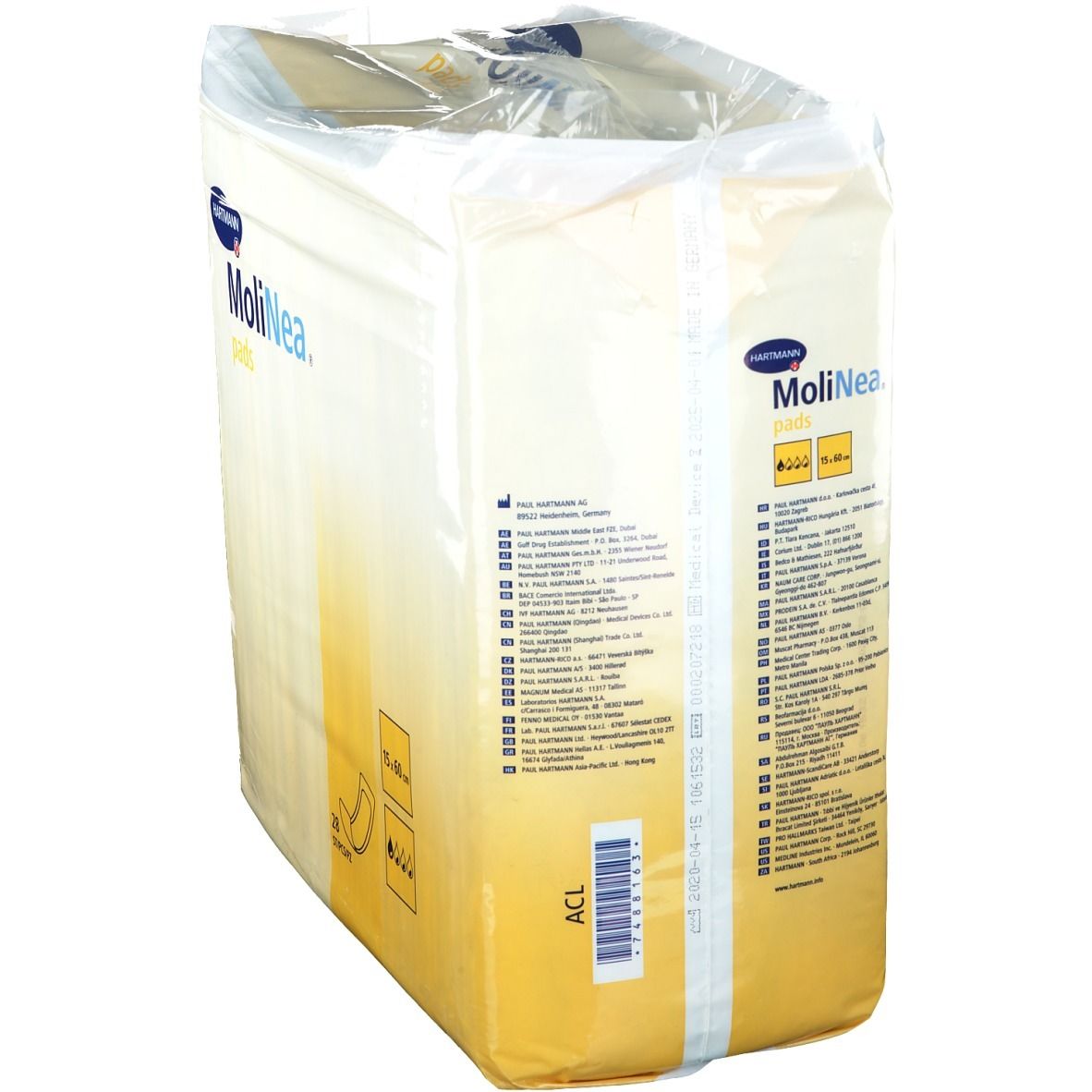 MoliNea® pads Couches 15 x 60 cm