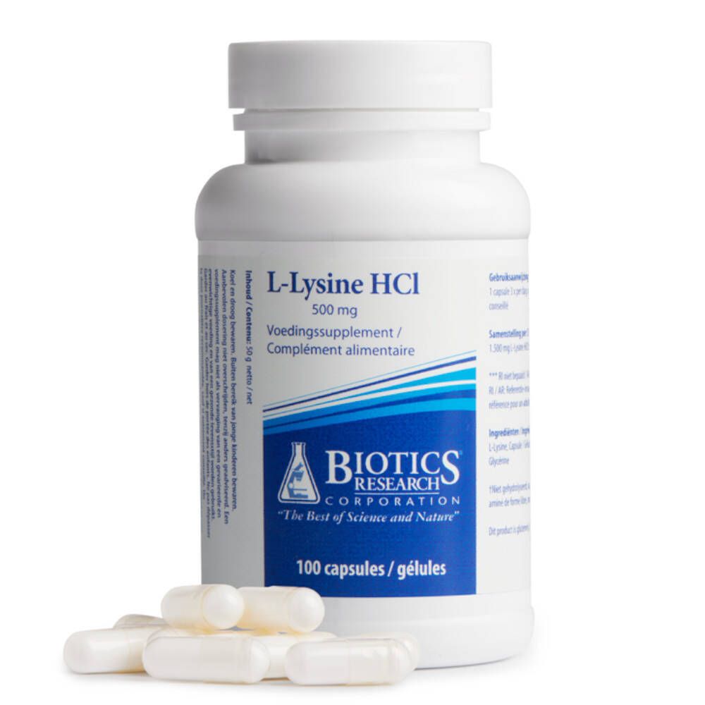 Biotics® L-Lysine HCI 500 mg