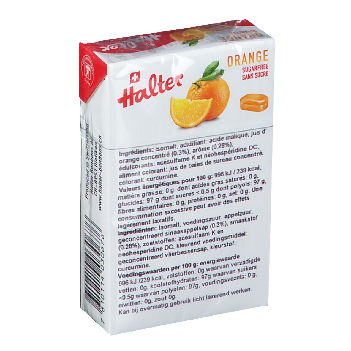 Halter Orange Bonbons Zuckerfrei