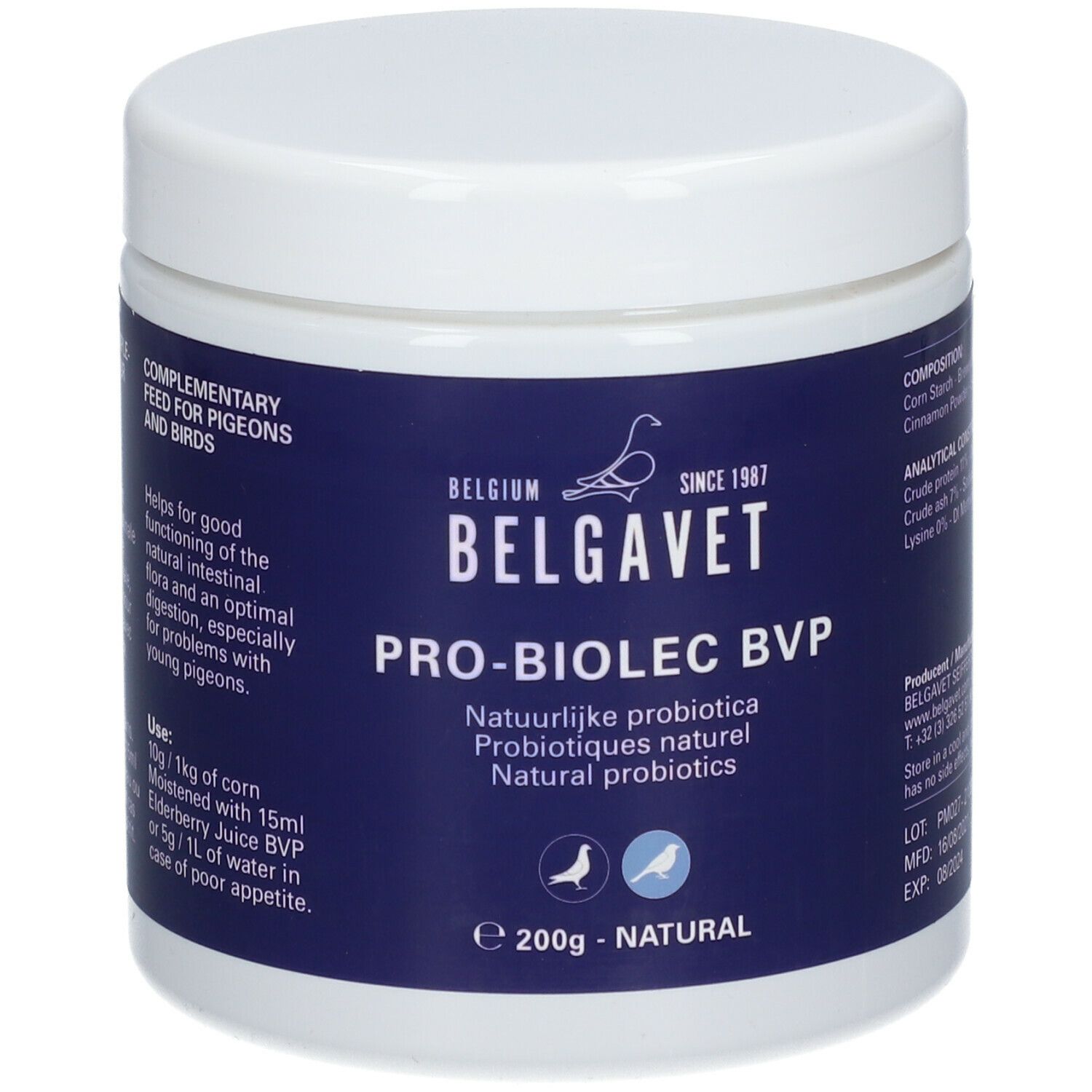 PRO-BIOLEC® BVP Probiotiques naturels pour pigeons et oiseaux