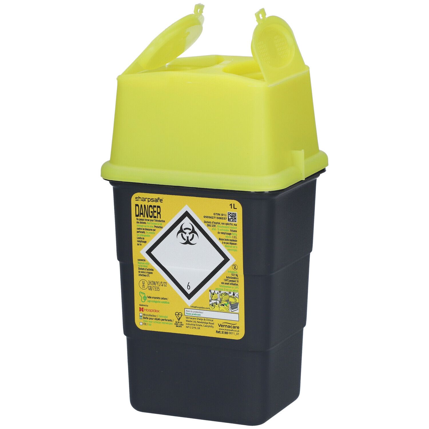 Sharpsafe Container Aiguilles 1L