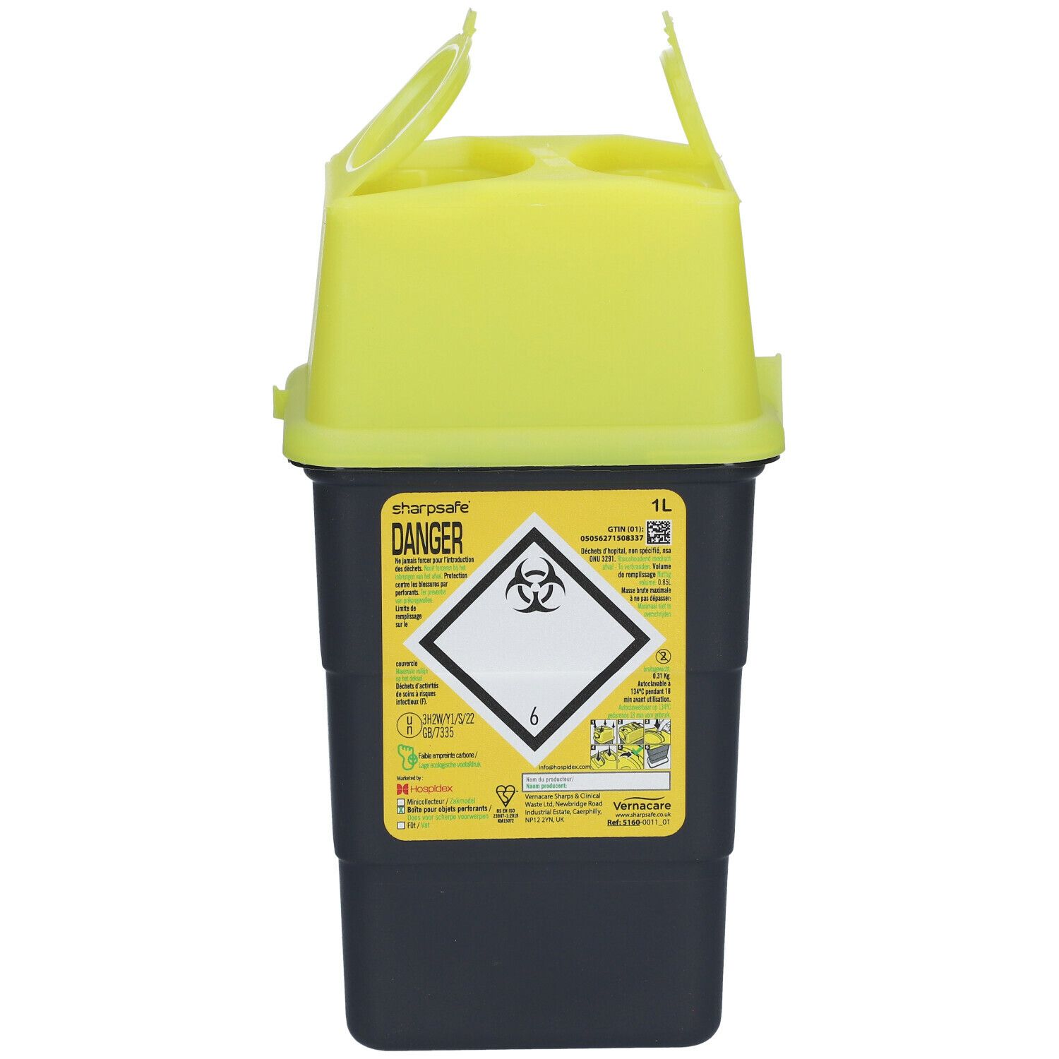 Sharpsafe Container Aiguilles 1L