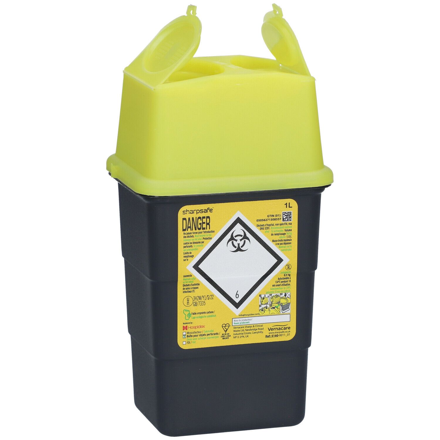 Sharpsafe Container Aiguilles 1L