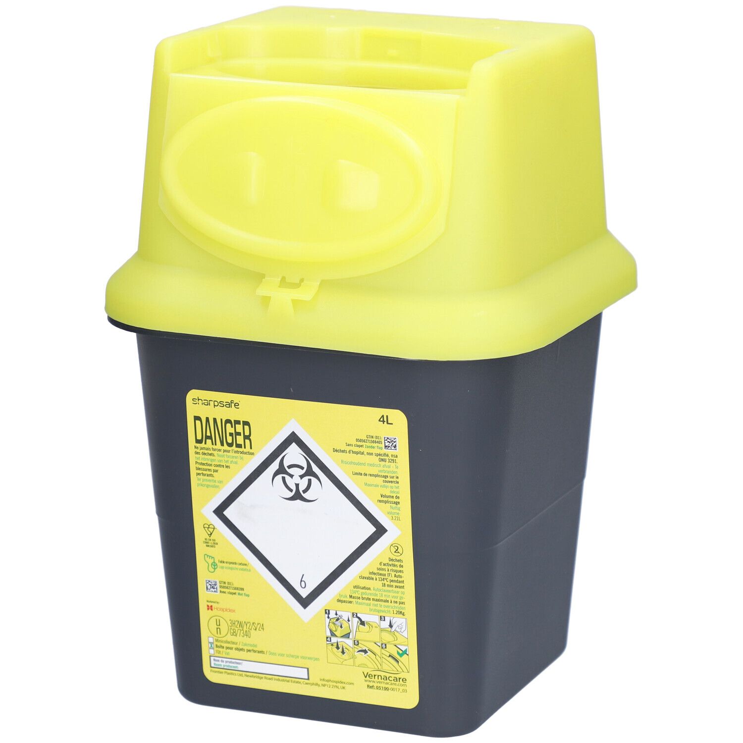 Sharpsafe® Collecteurs d'Aiguilles  4 L