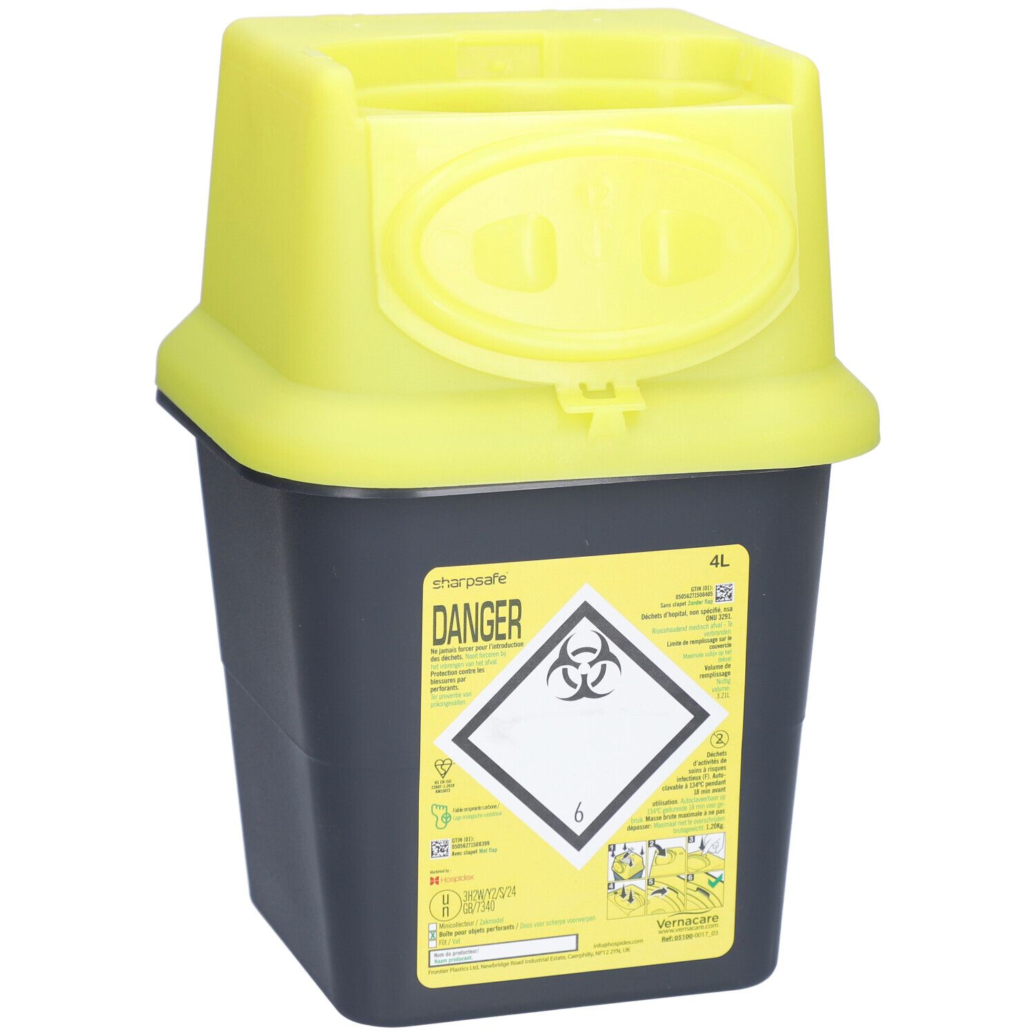 Sharpsafe® Collecteurs d'Aiguilles  4 L