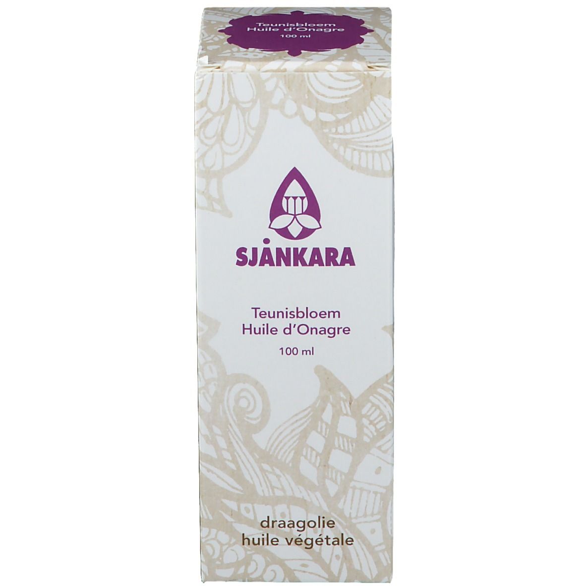 Produktverpackung. Rechteckige Schachtel mit Logo und Text. 100 ml.