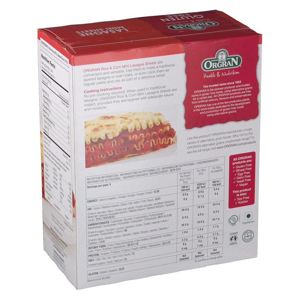 ORGRAN® Lasagneplatten