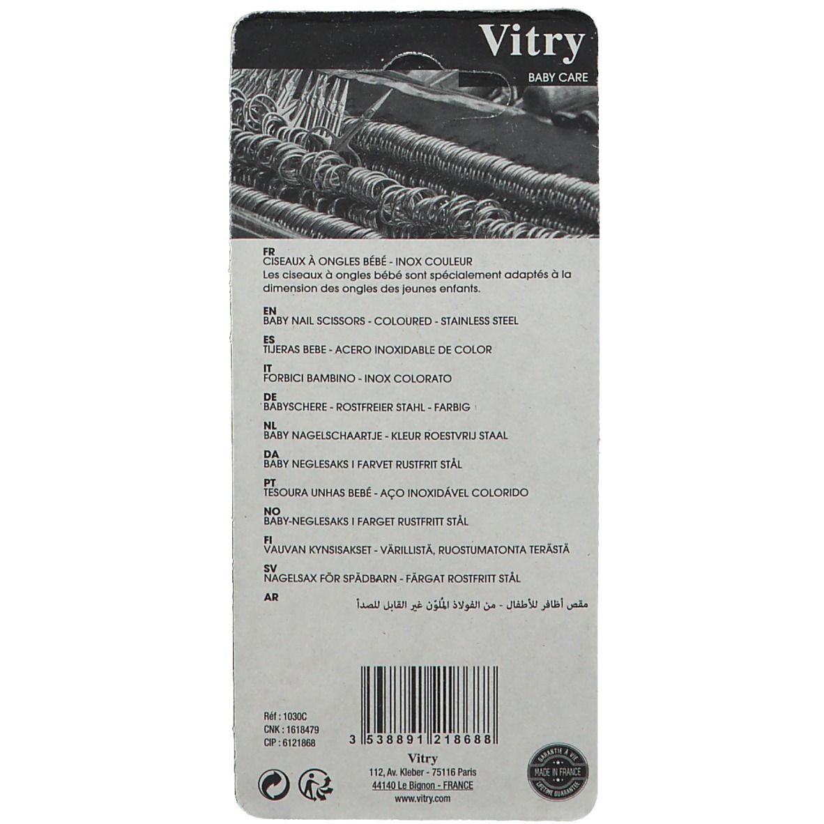 Vitry Baby-Nagelschere Himmelblau