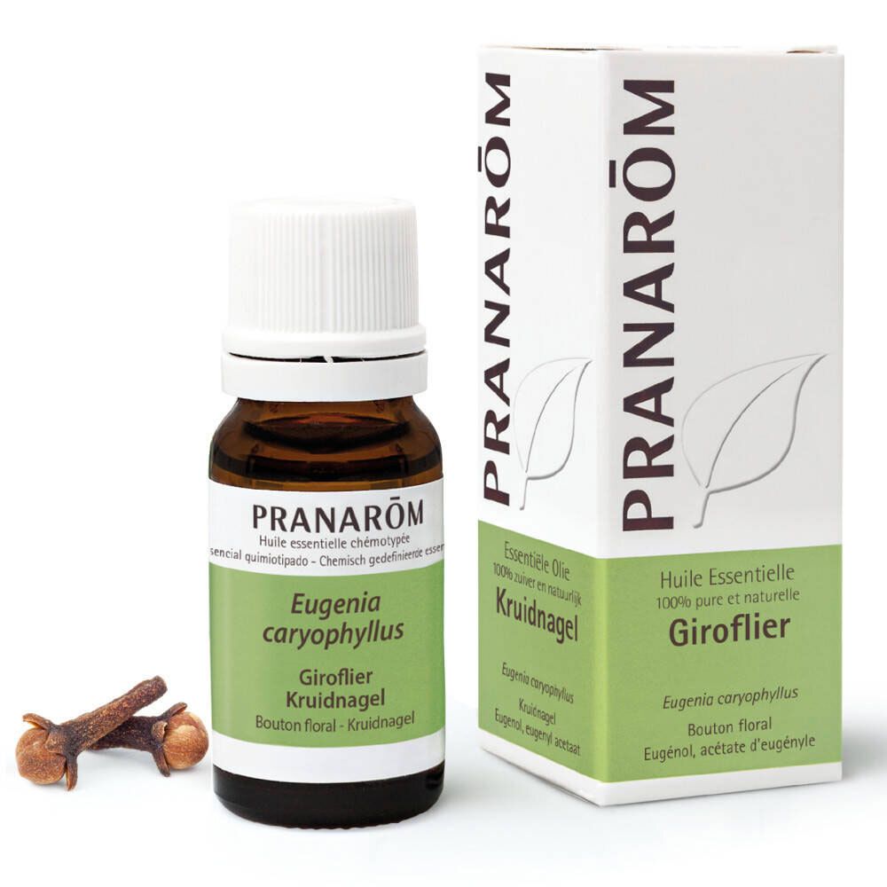 PRANARÔM - Giroflier - Huile Essentielle Chémotypée - Hygiène Bucco Dentaire & Santé Digestive - 100 % Pure Et Naturelle - HECT - 10 ml