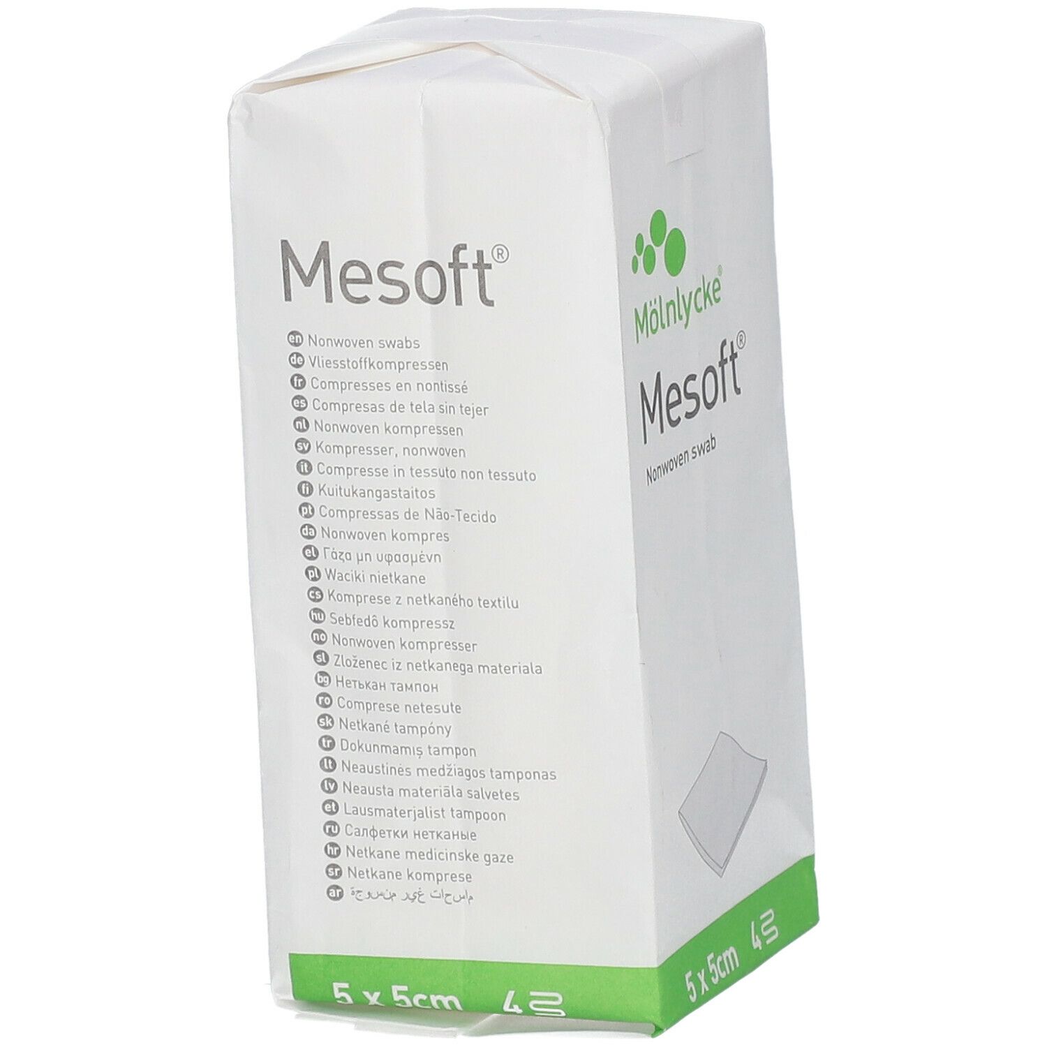 Mesoft® Vliesstoffkompressen steril 4-lagig steril 5 x 5 cm