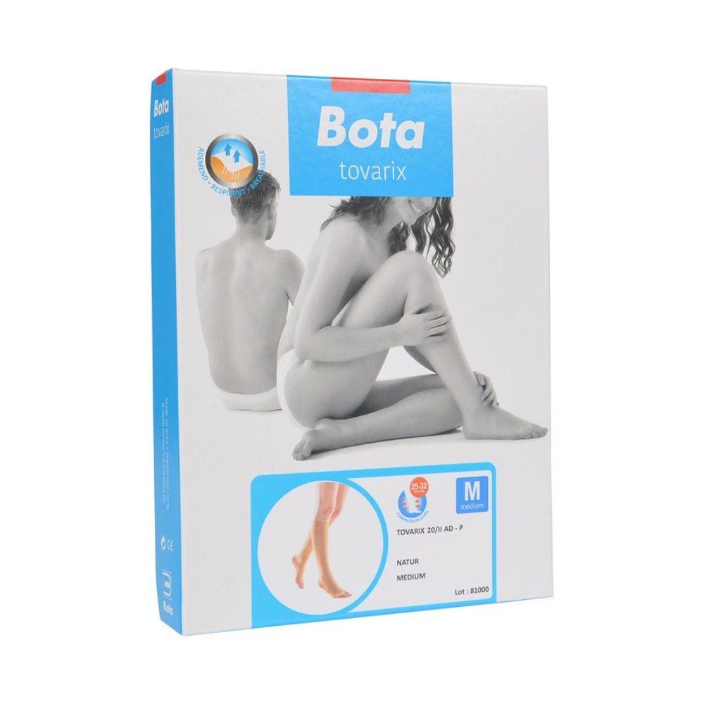 Emballage avec image du produit. Marque Bota Tovarix. Inscription : Tovarix 20/II AD -P Natur Medium. Taille M. Vue en perspective.