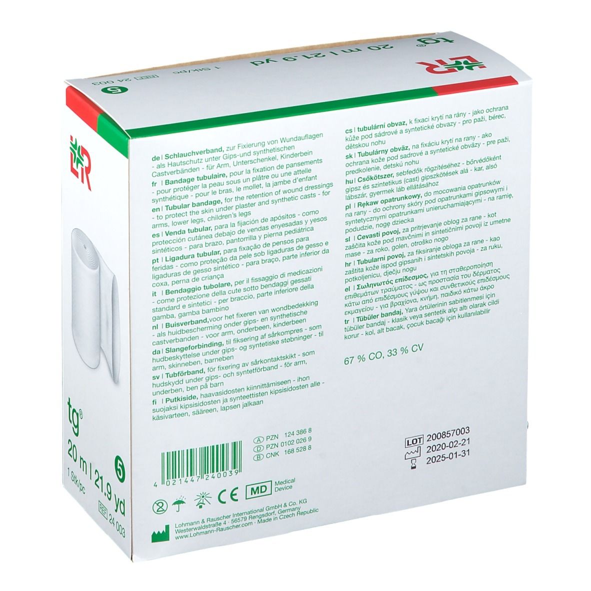 Tubegauz Tubulaire Pansement 20M T5